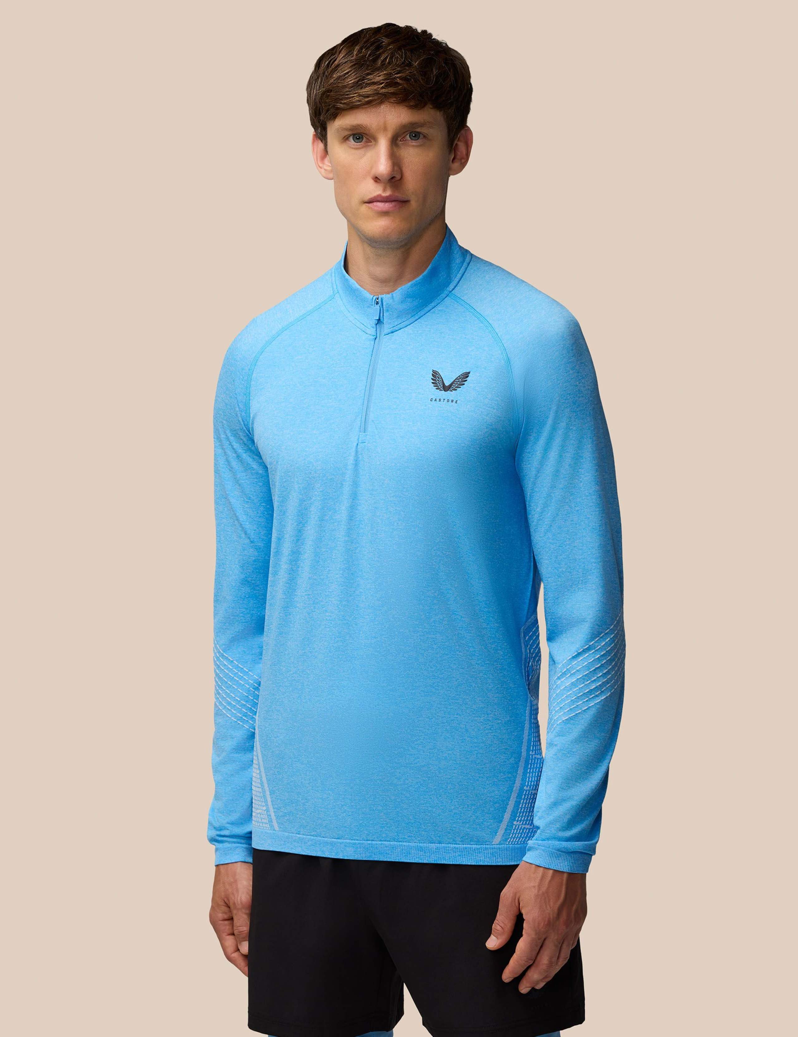 Seam Free Funnel Neck Half Zip Sports Top 2 of 6