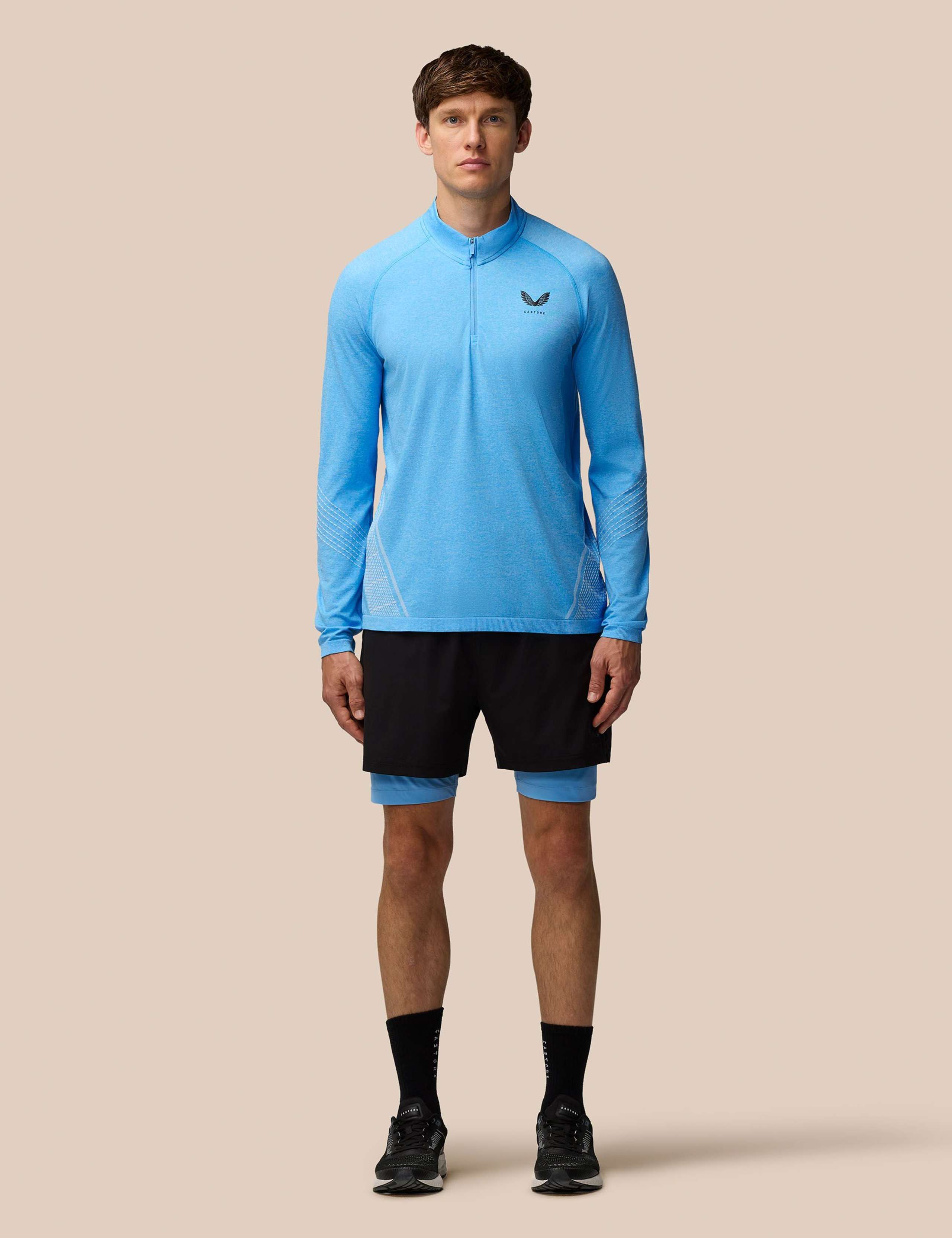 Seam Free Funnel Neck Half Zip Sports Top 4 of 6