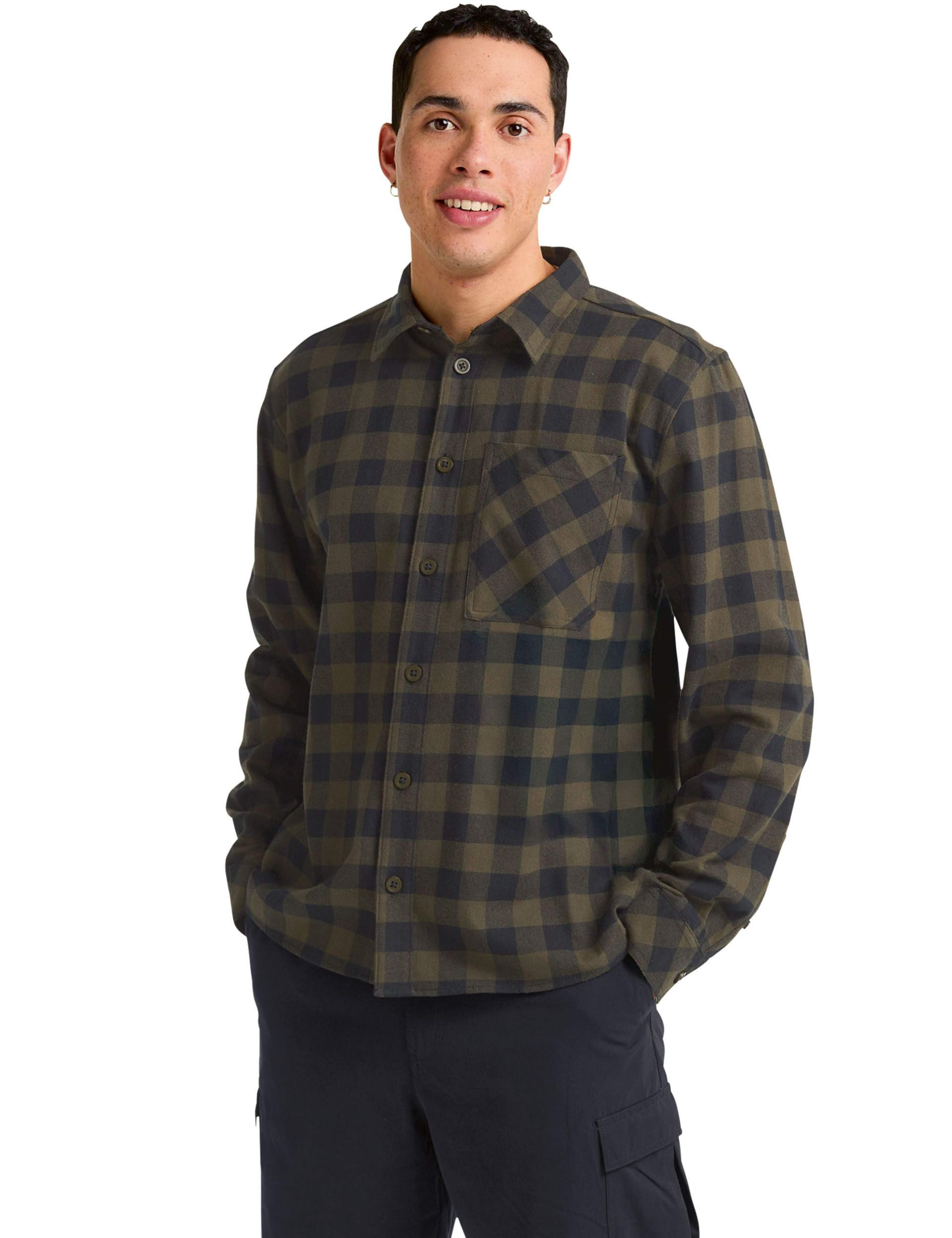 Regular Fit Pure Cotton Checked Flannel Shirt 1 of 5