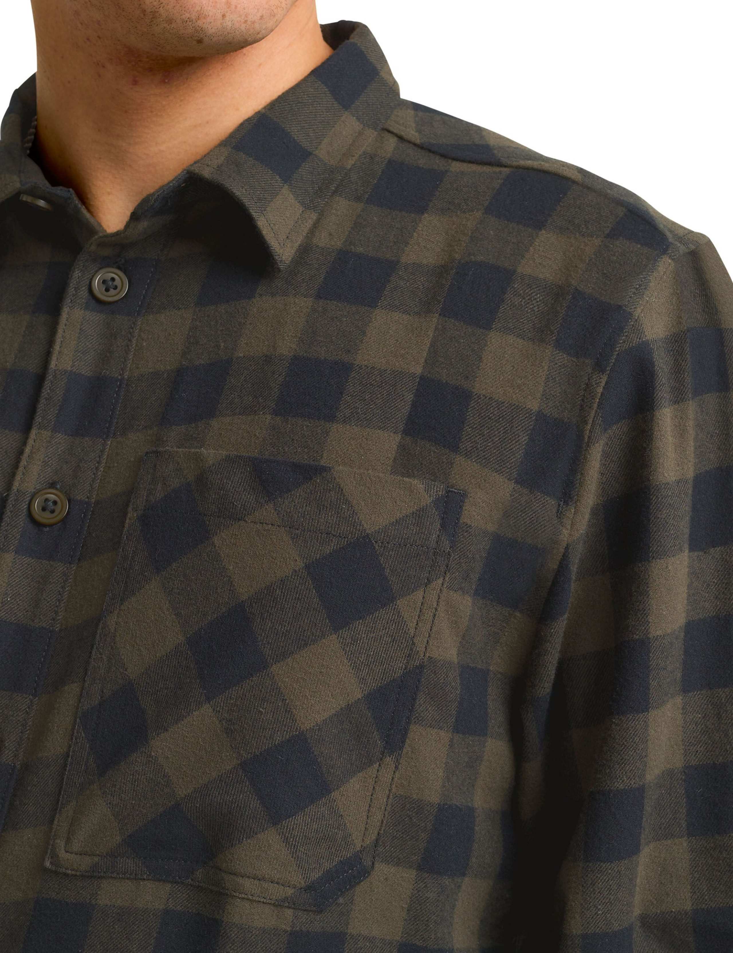 Regular Fit Pure Cotton Checked Flannel Shirt 5 of 5