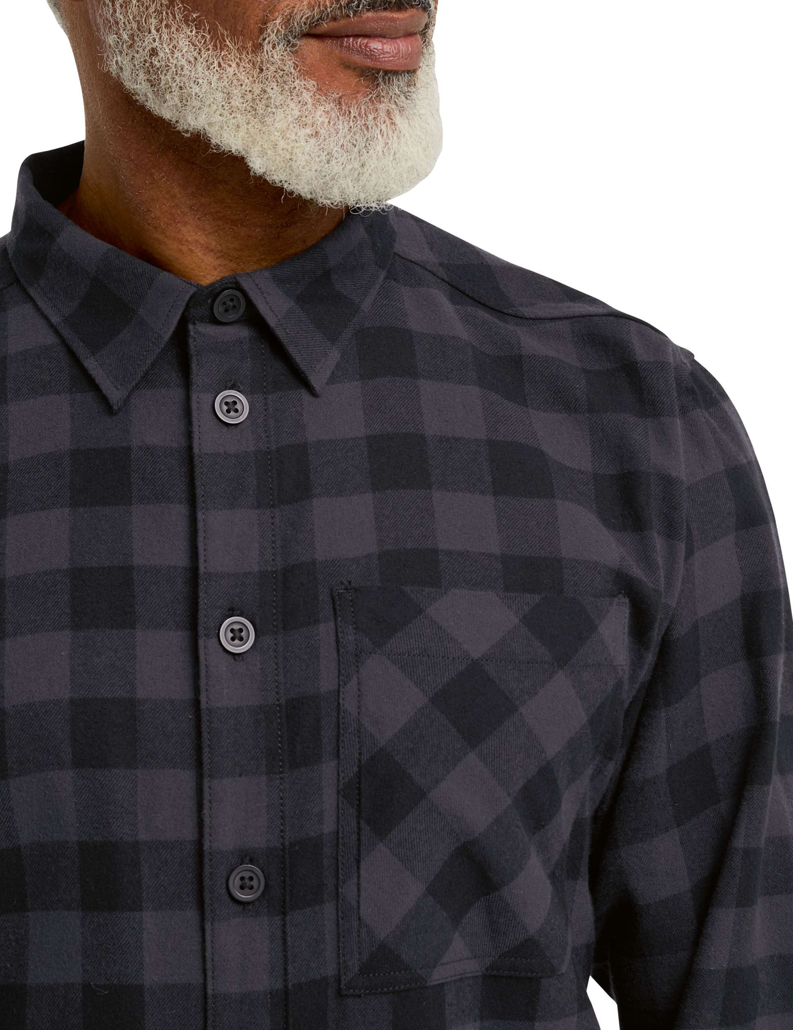Regular Fit Pure Cotton Checked Flannel Shirt 5 of 5