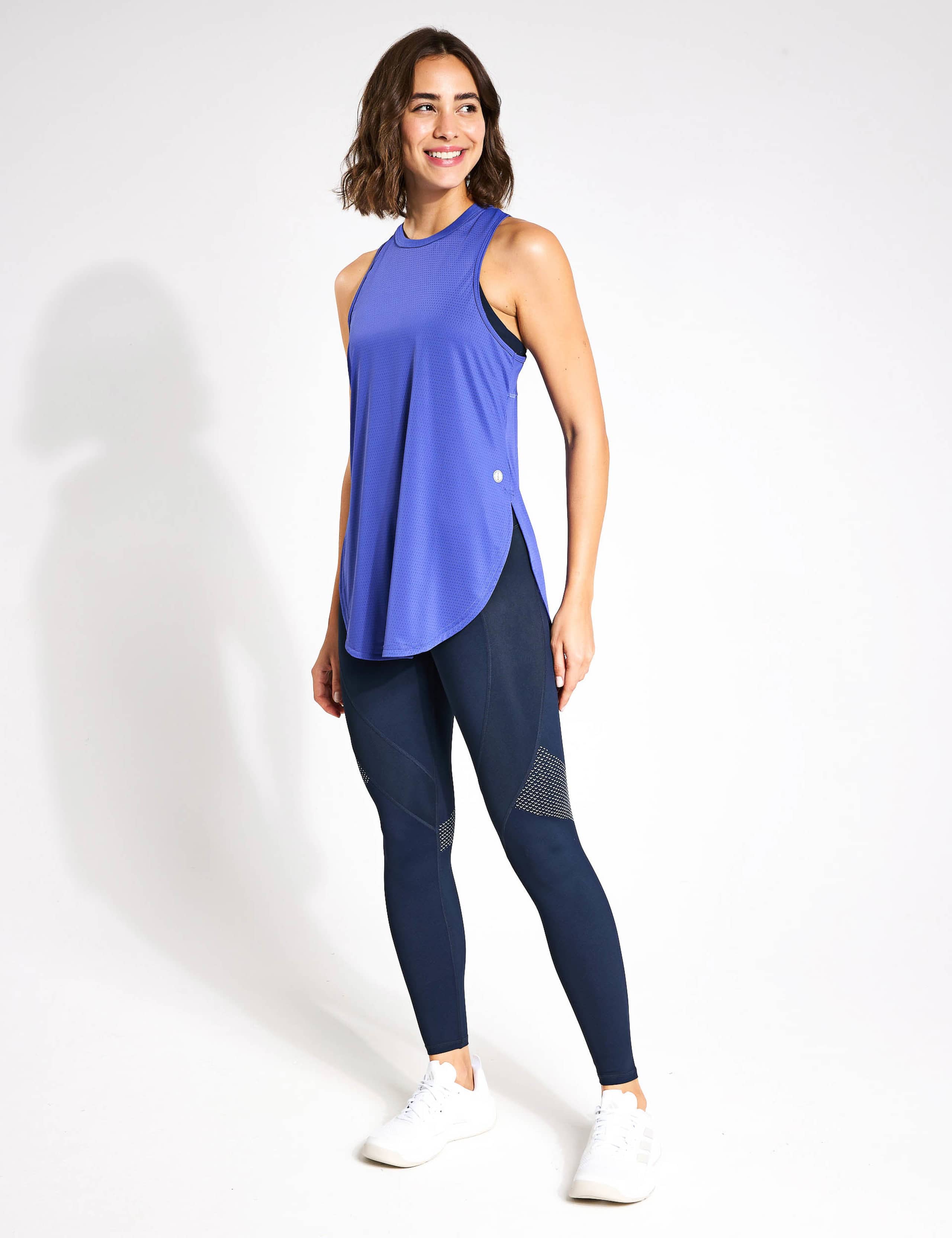Zela Crew Neck Racer Back Longline Vest Top 2 of 4