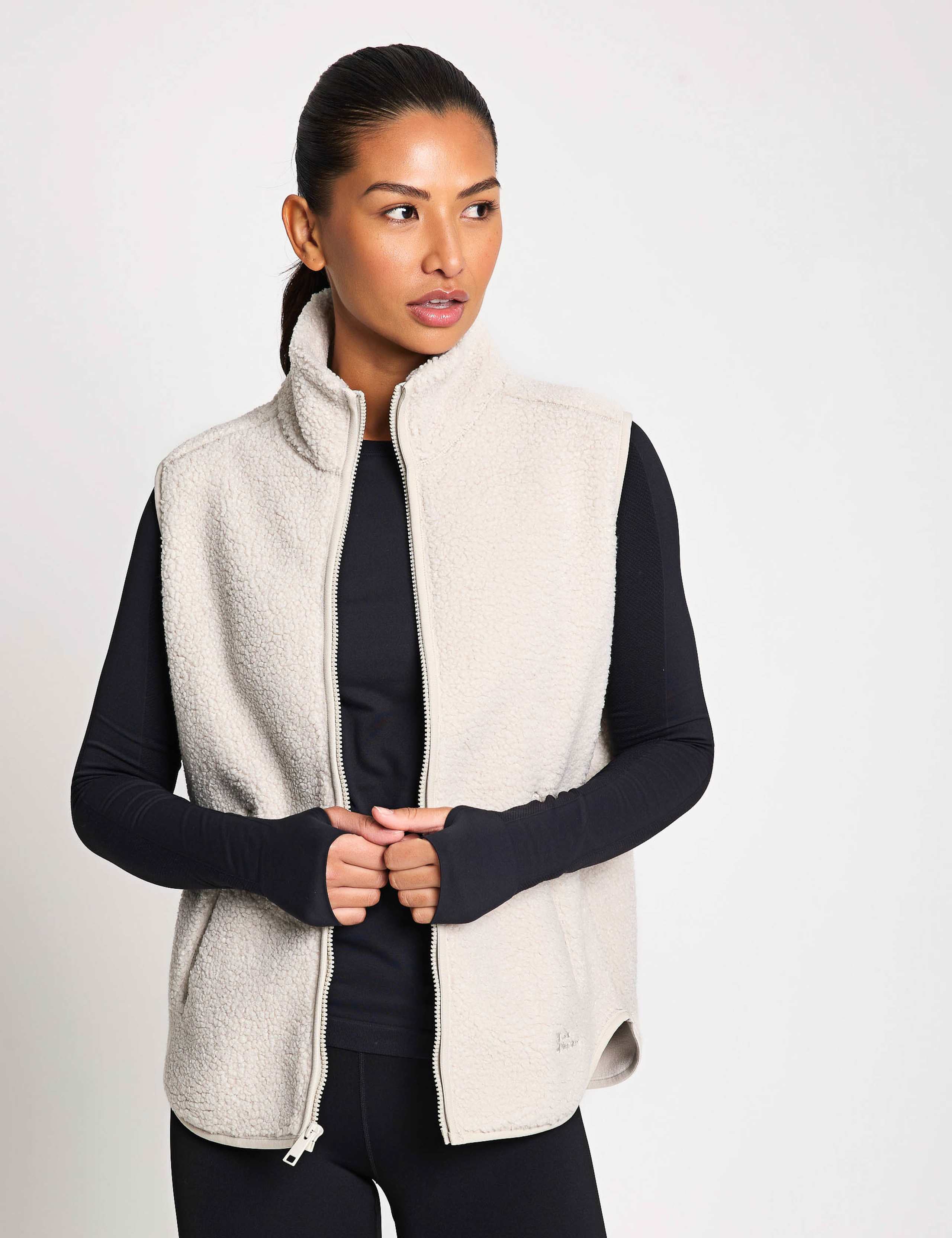 High Curl Relaxed Gilet 1 of 7