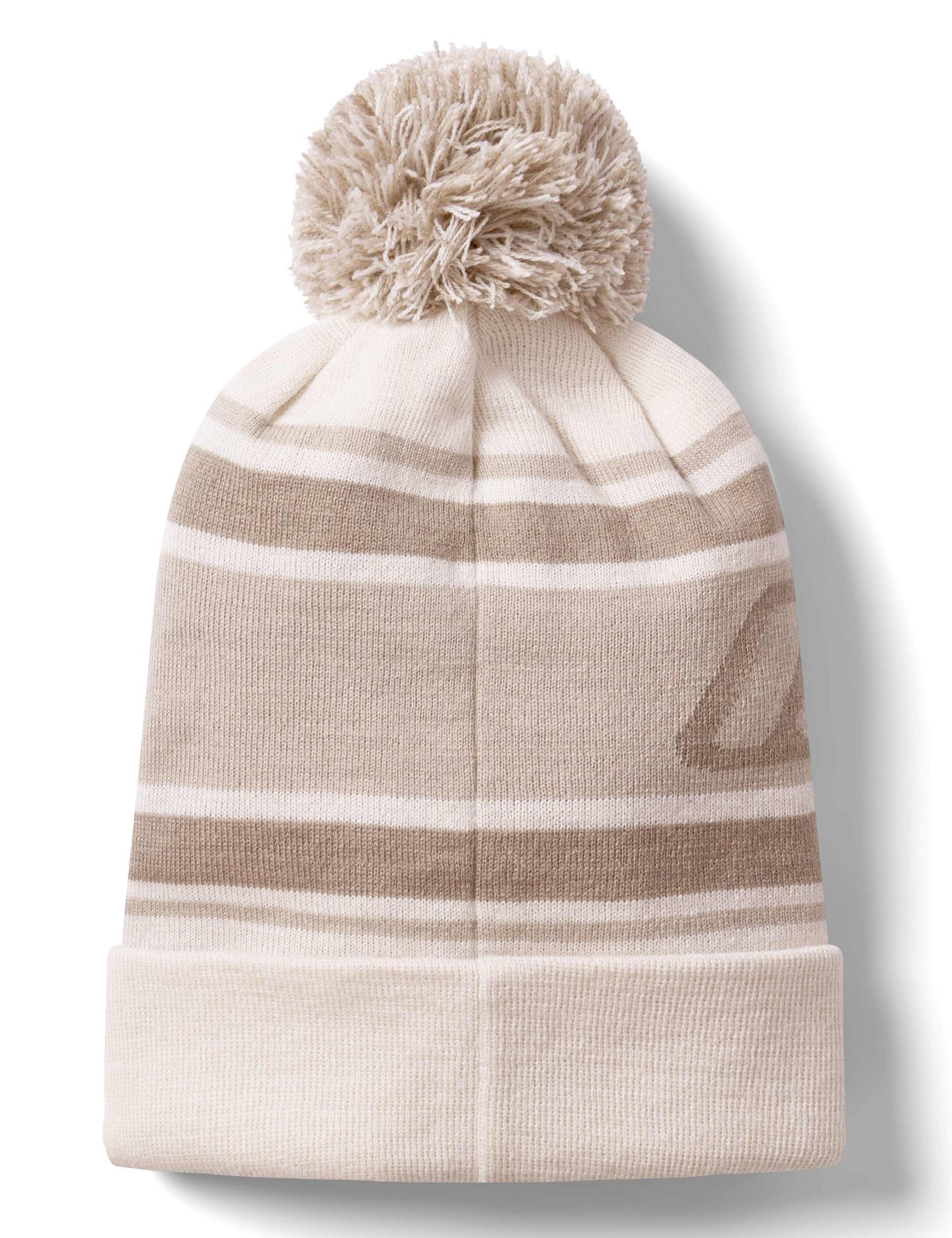 Knitted Striped Pom Beanie Hat 4 of 5