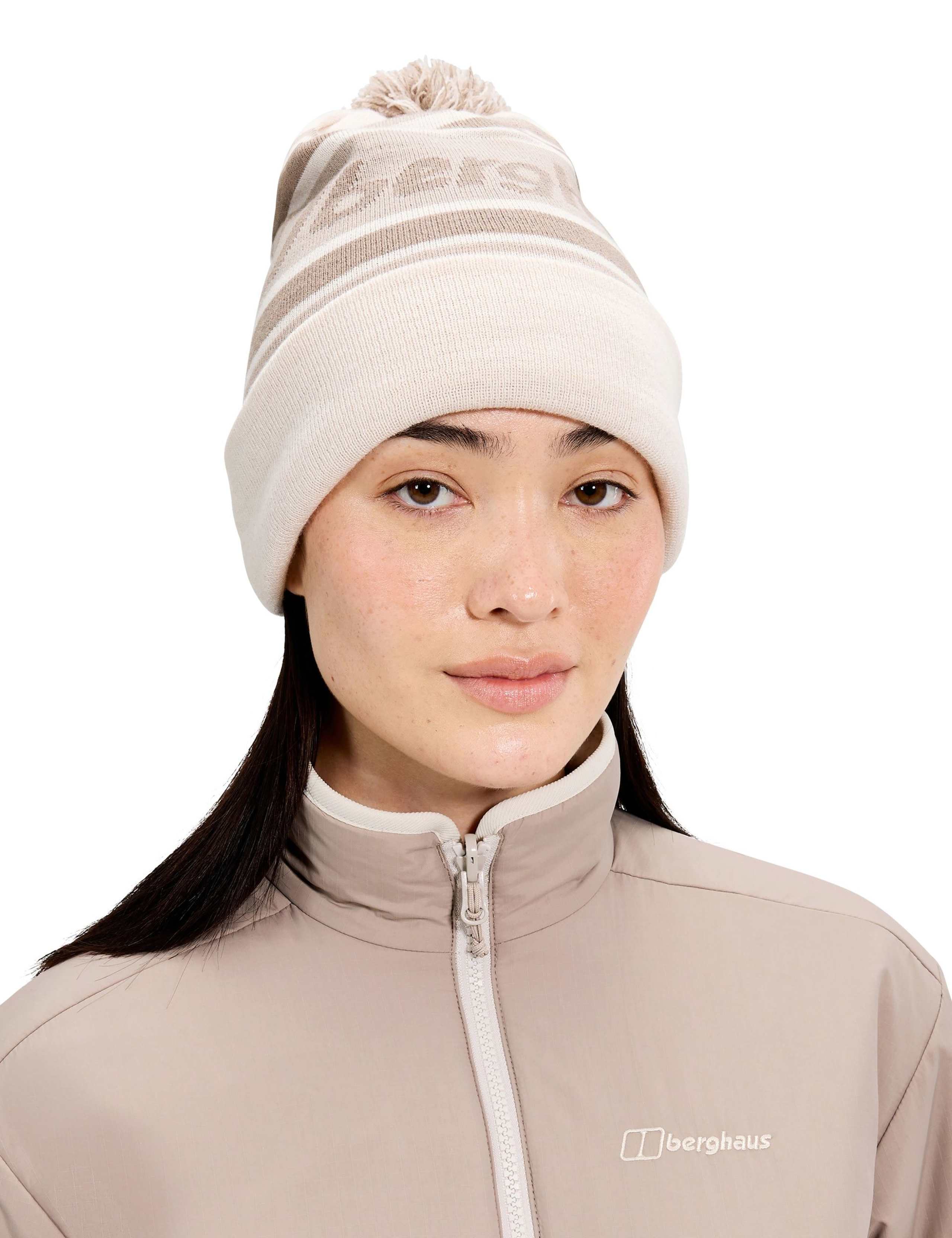 Knitted Striped Pom Beanie Hat 5 of 5