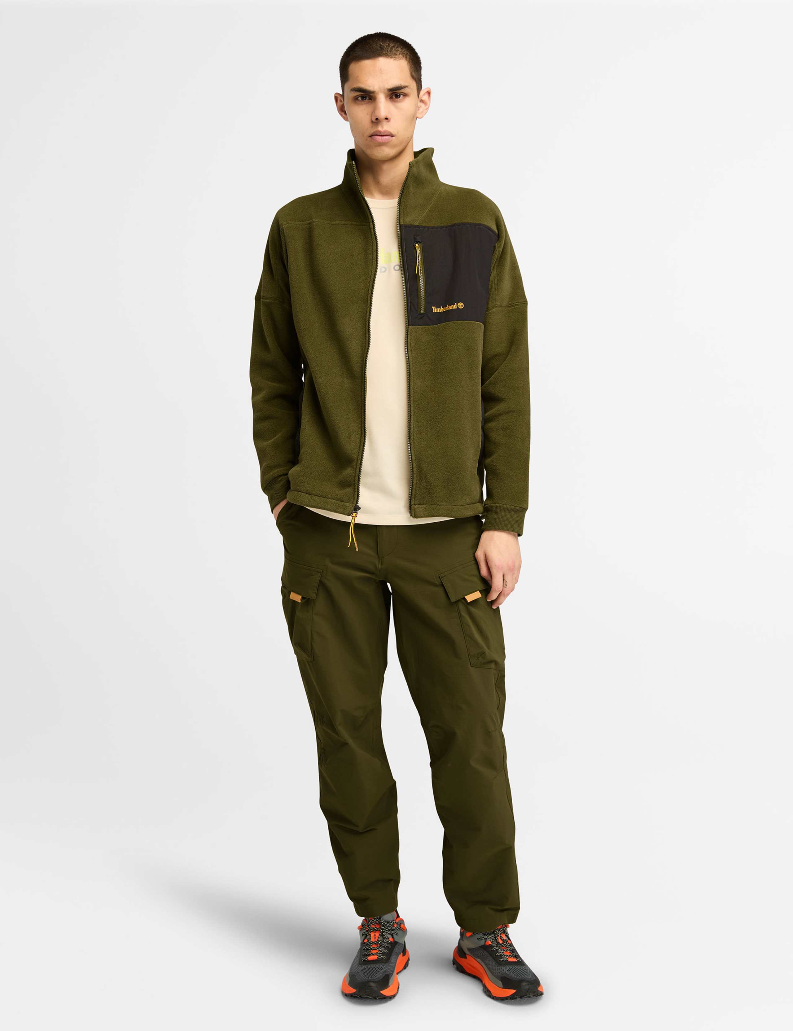 Mix Media Polartec Fleece Zip Up Jacket 3 of 5