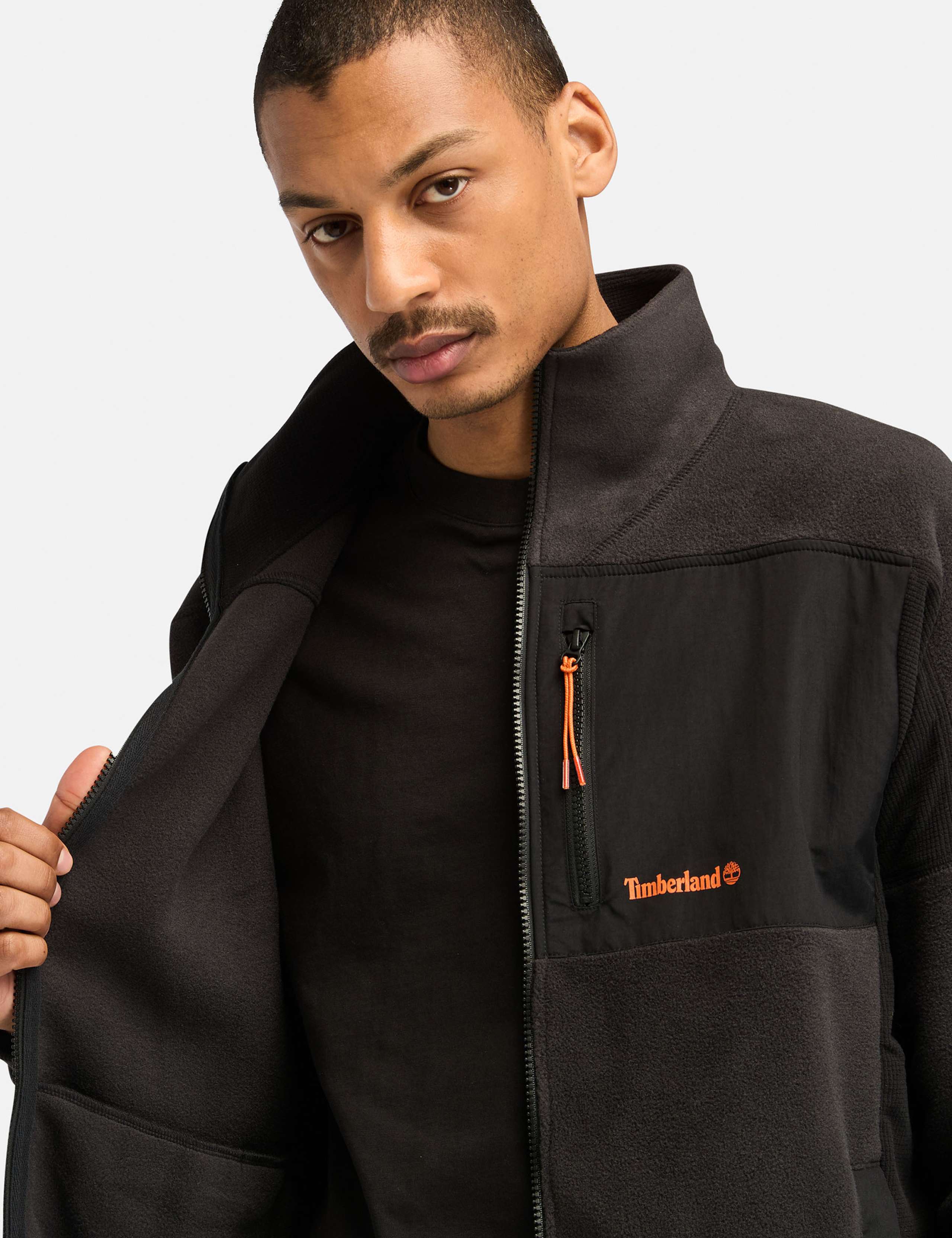 Mix Media Polartec Fleece Zip Up Jacket 4 of 6