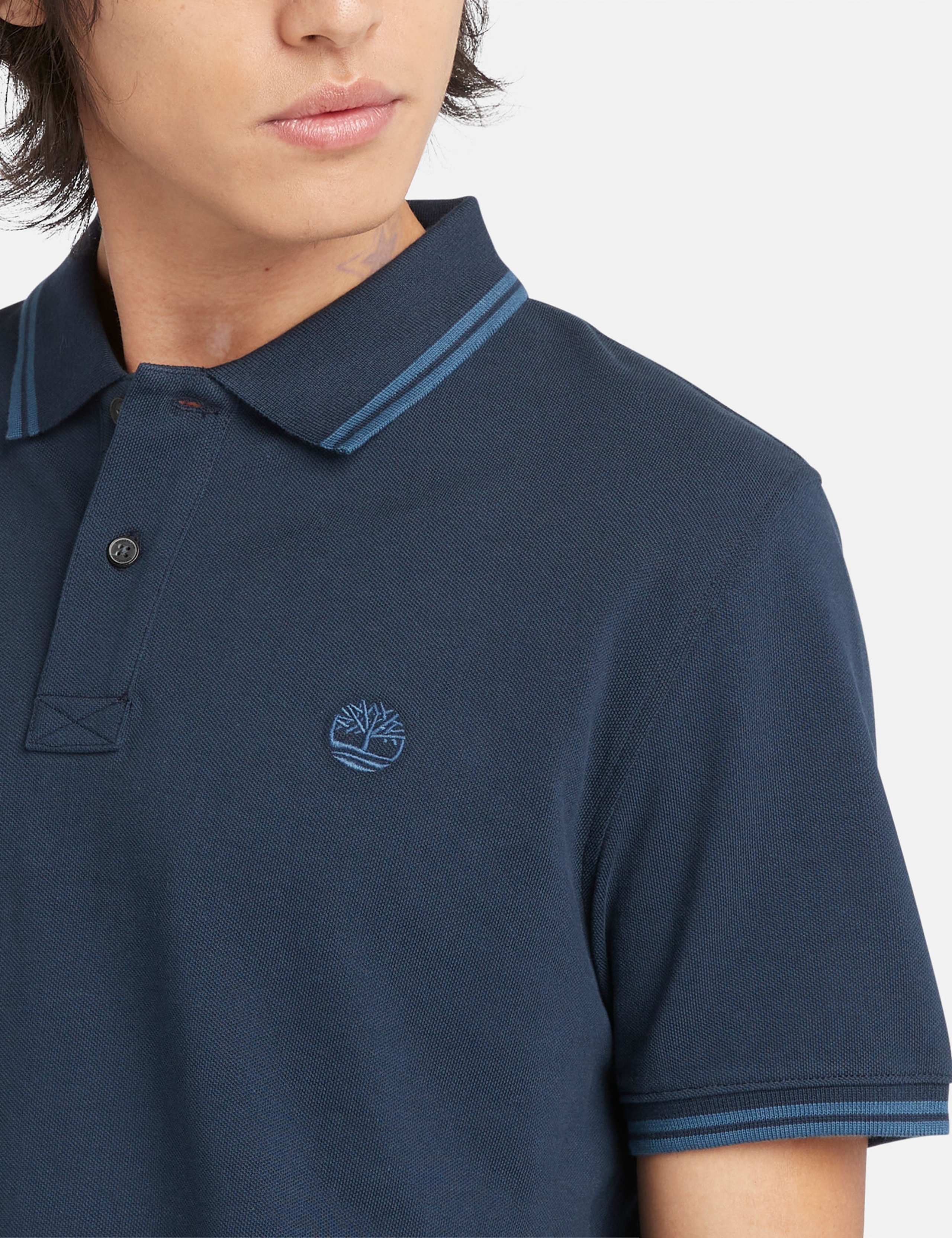 Pure Cotton Pique Tipped Polo Shirt 4 of 5