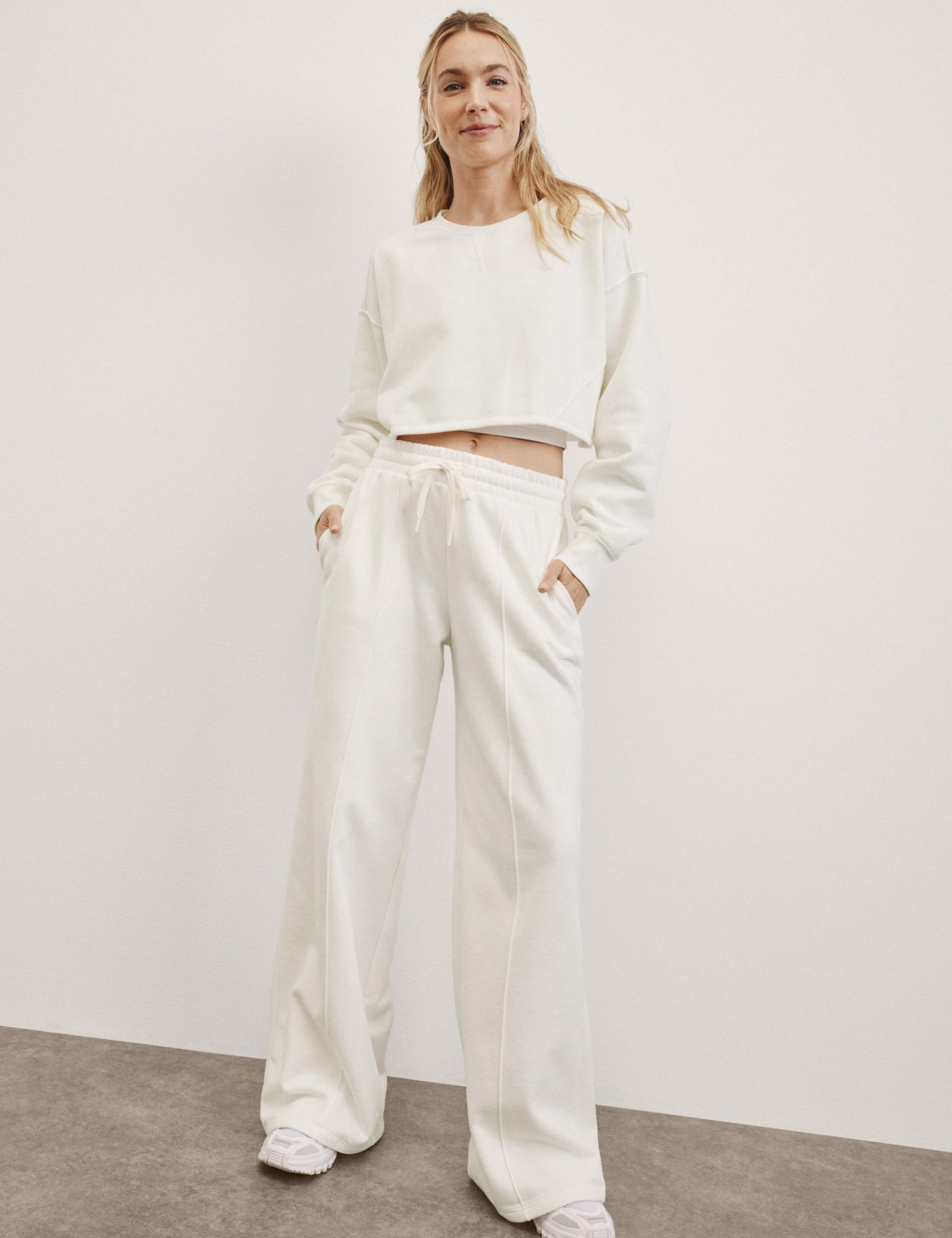 LuxeFleece Cotton Rich Wide Leg Joggers 2 of 5