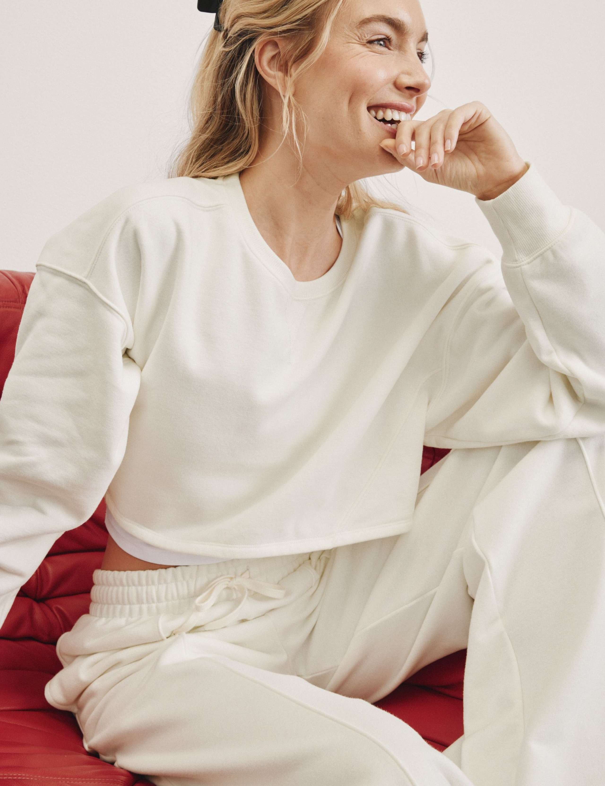 LuxeFleece Cotton Rich Wide Leg Joggers 5 of 5