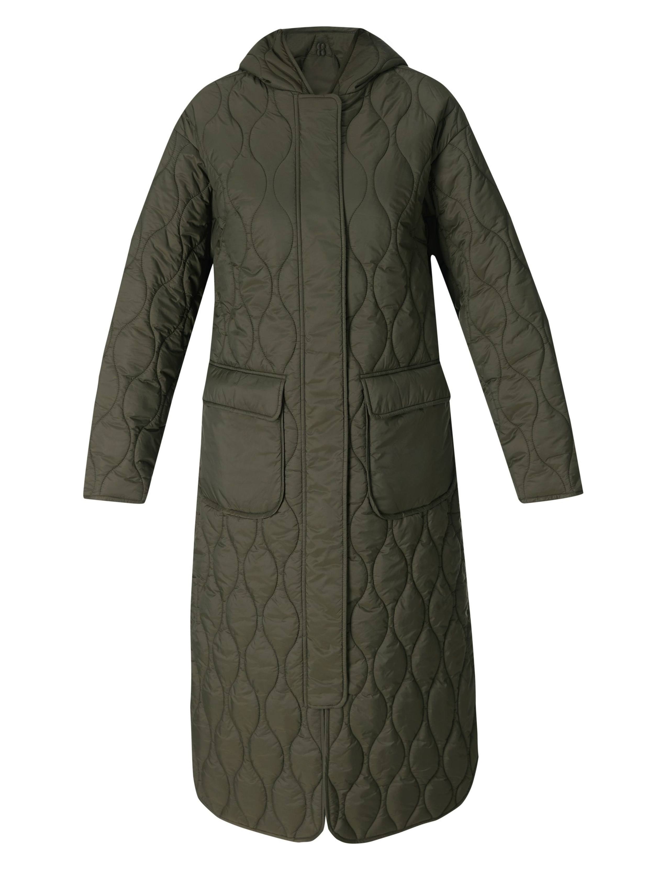 On The Move Quilted Longline Parka Coat 2 of 8