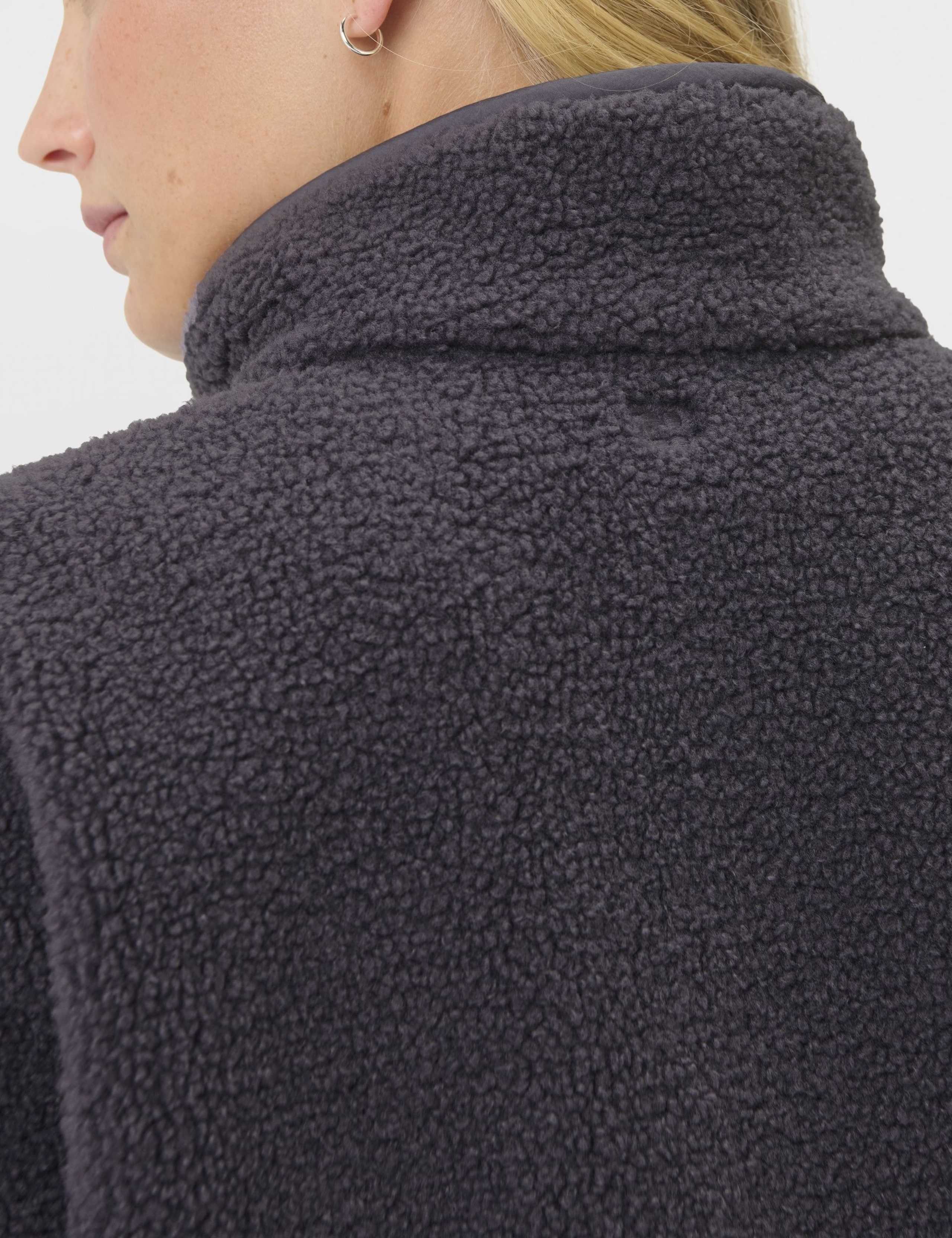 Plush Textured Zip Up Fleece Jacket 7 of 8