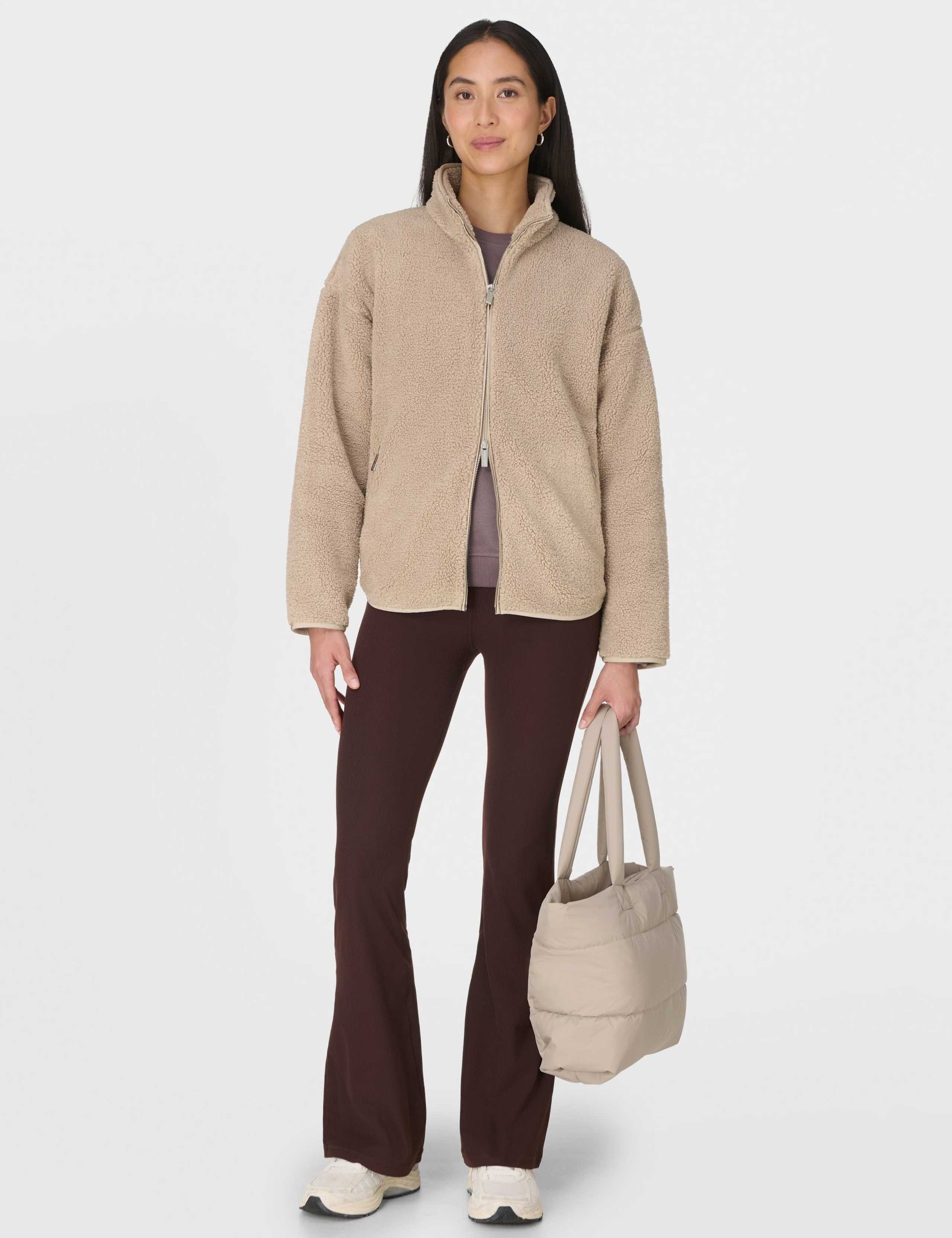 Plush Textured Zip Up Fleece Jacket 5 of 8