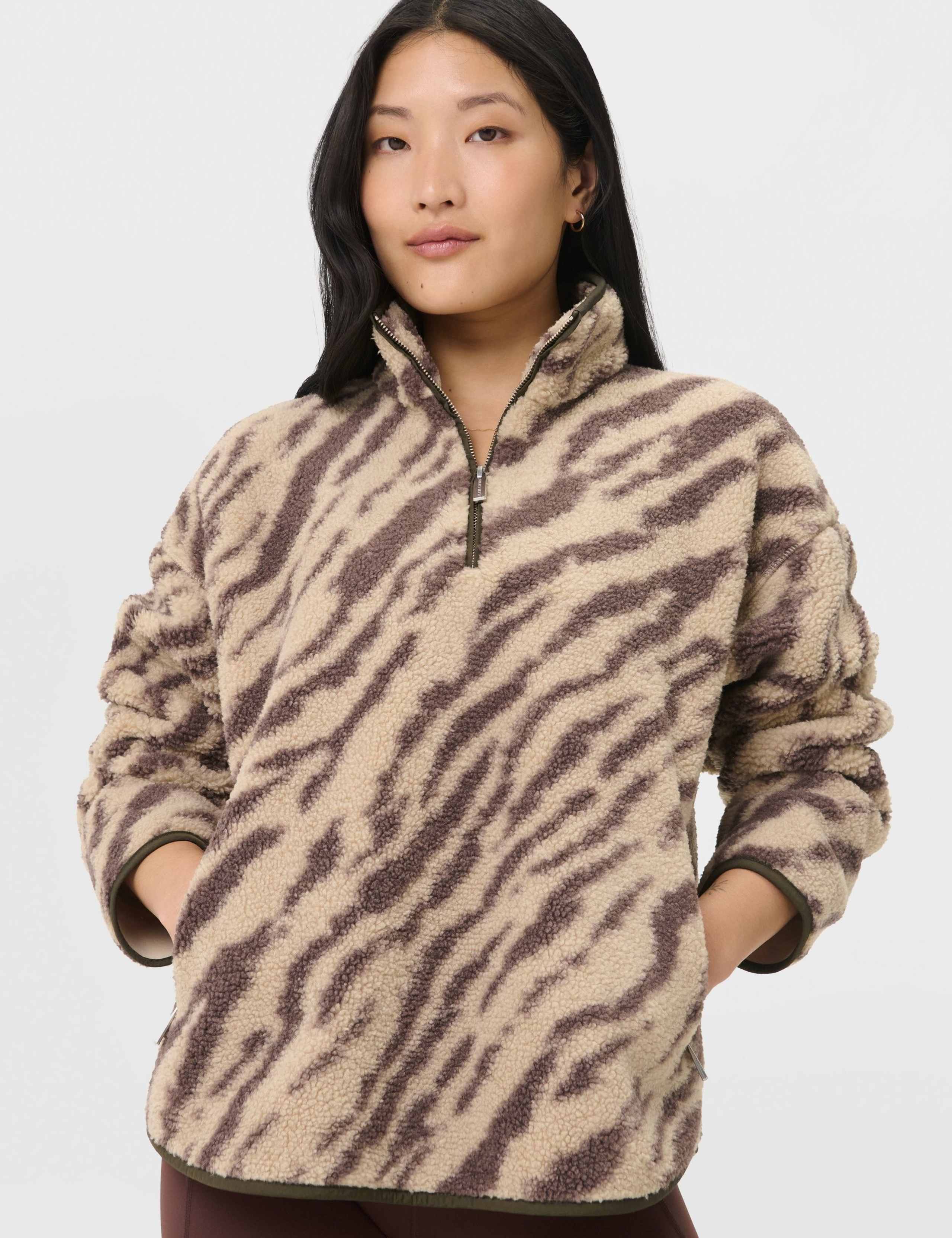 Plush Fleece Animal Print Sweatshirt 3 of 9