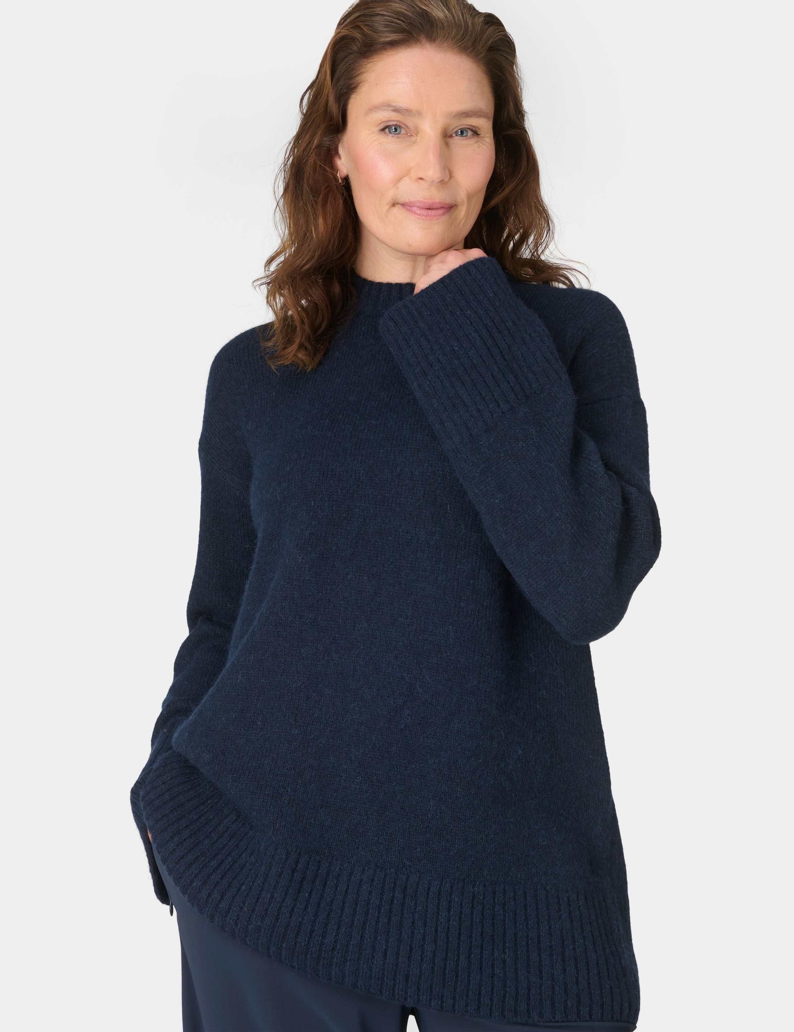 Alpine Wool Blend Crew Neck Oversized Jumper 4 of 8
