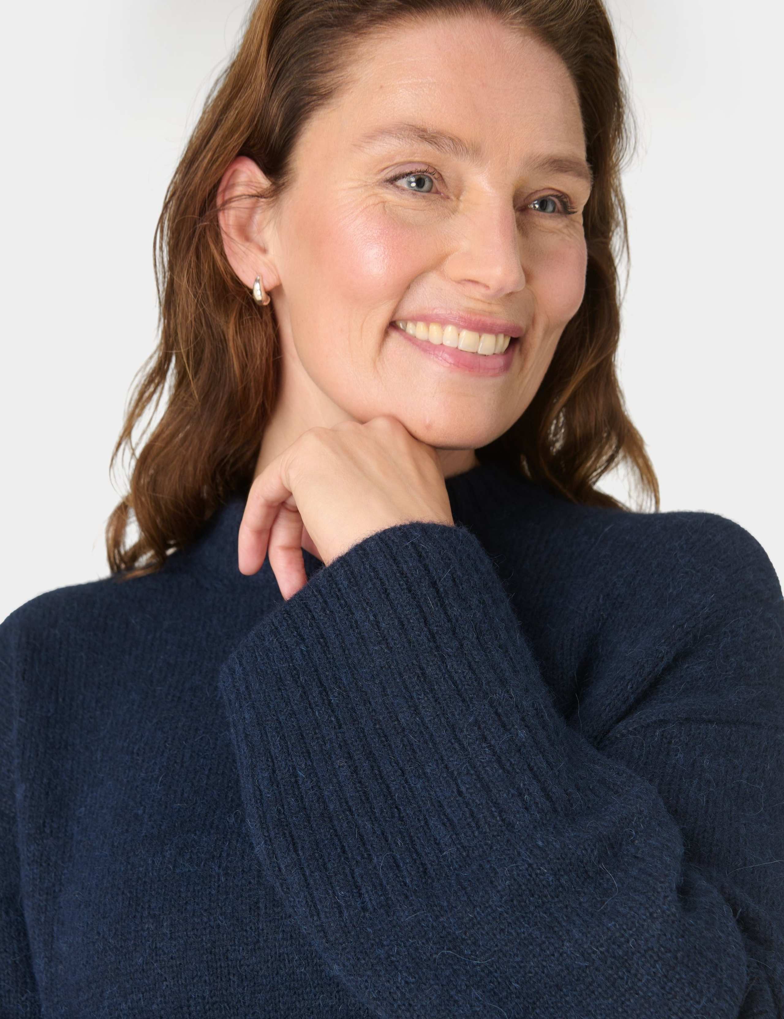 Alpine Wool Blend Crew Neck Oversized Jumper 6 of 8