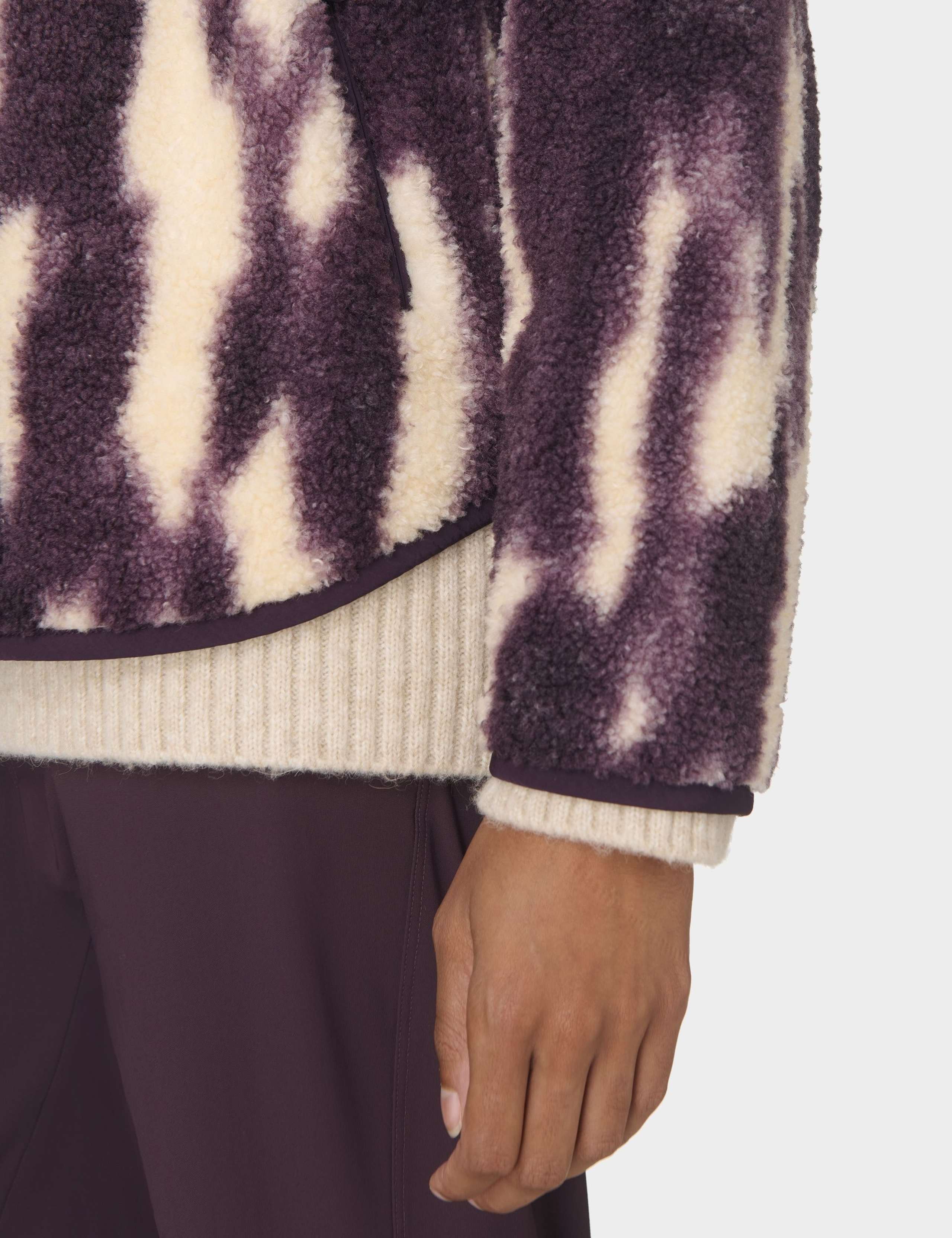 Plush Half Zip Funnel Neck Fleece Jacket 7 of 7