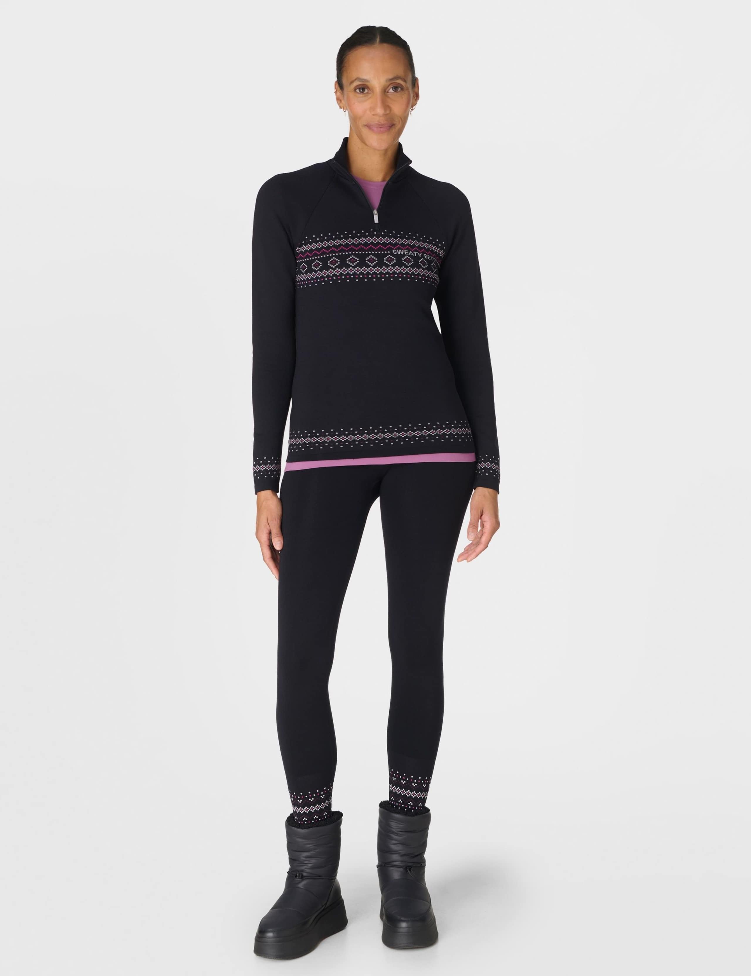 Fair Isle Thermal Half Zip Base Layer Top 3 of 9