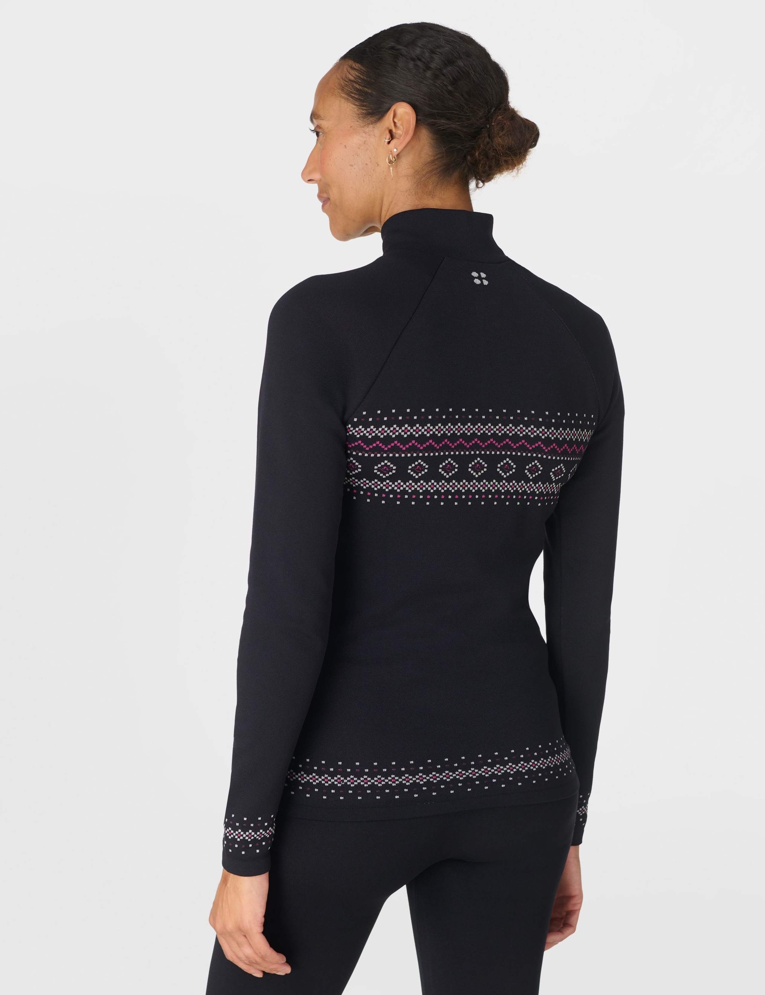 Fair Isle Thermal Half Zip Base Layer Top 4 of 9
