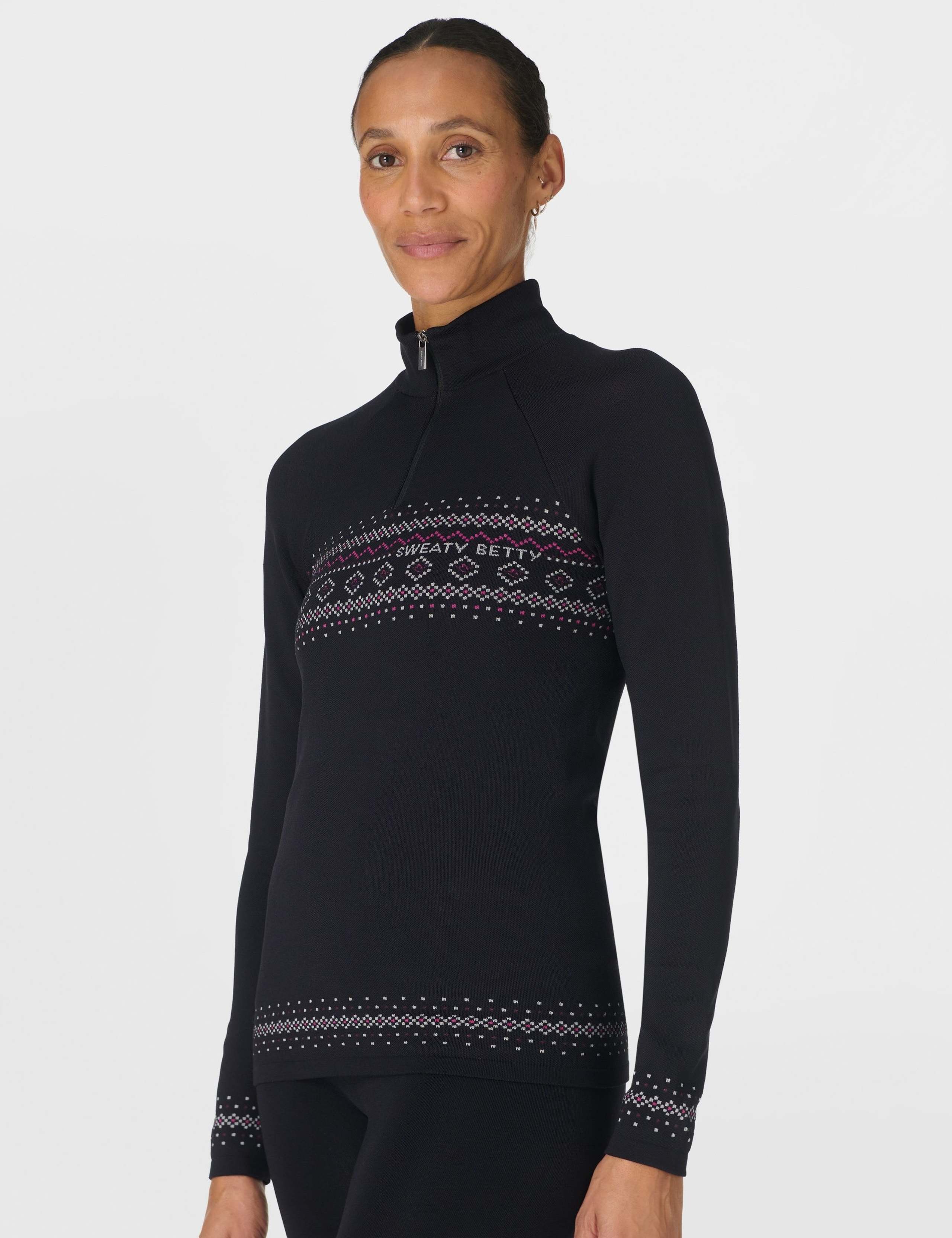Fair Isle Thermal Half Zip Base Layer Top 5 of 9