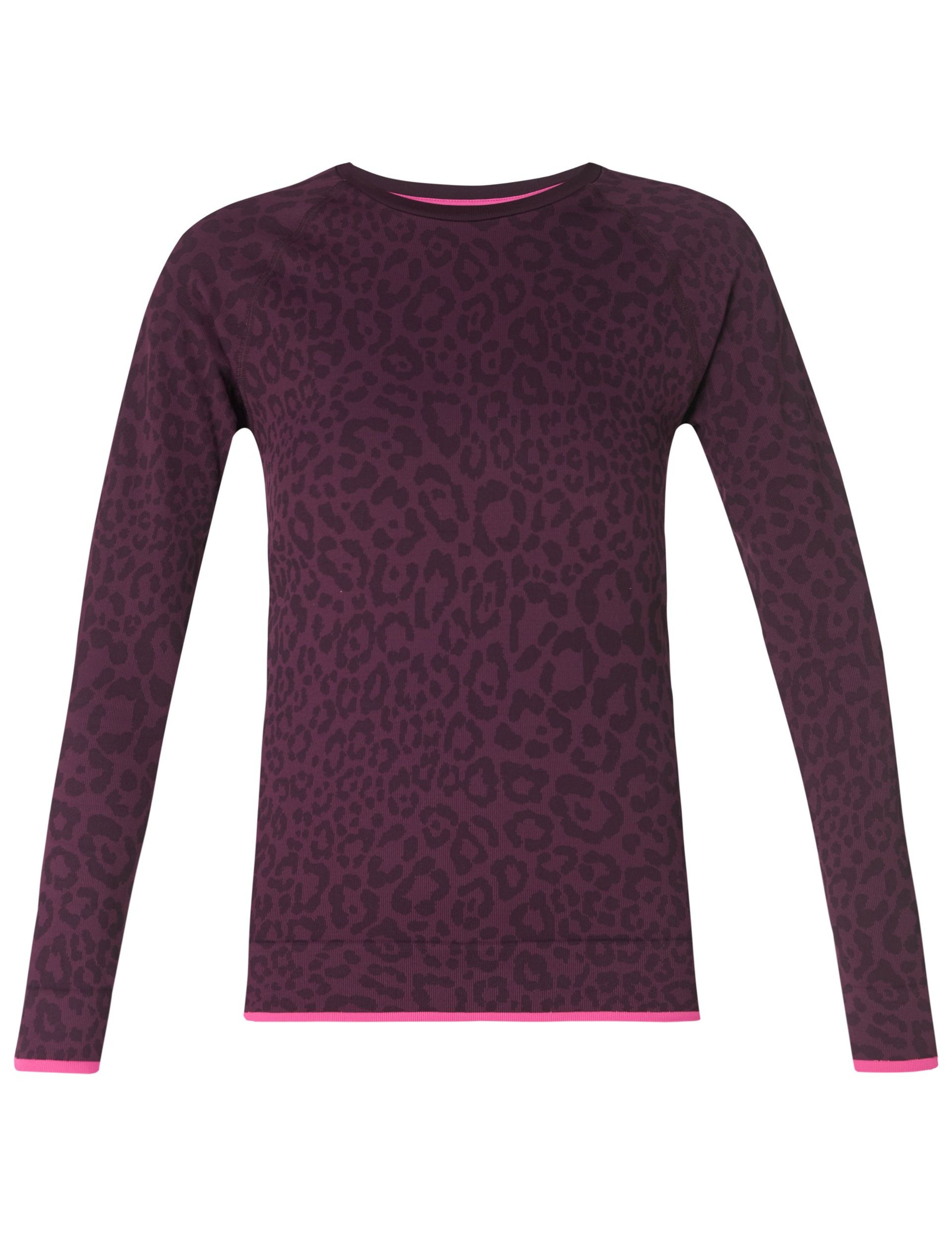 Animal Print Crew Neck Base Layer Top 2 of 7