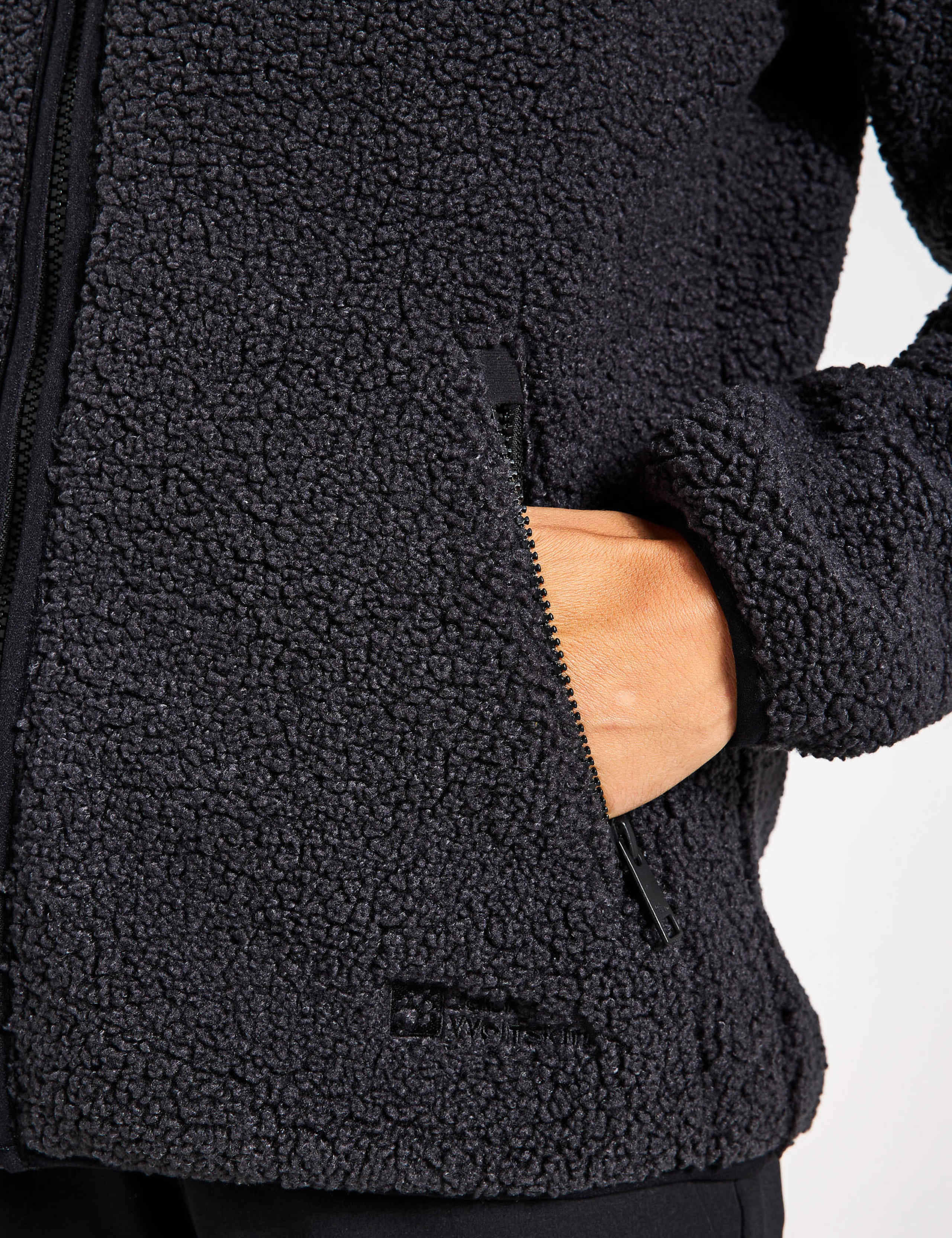 High Curl Zip Up Funnel Neck Fleece Jacket 2 of 4