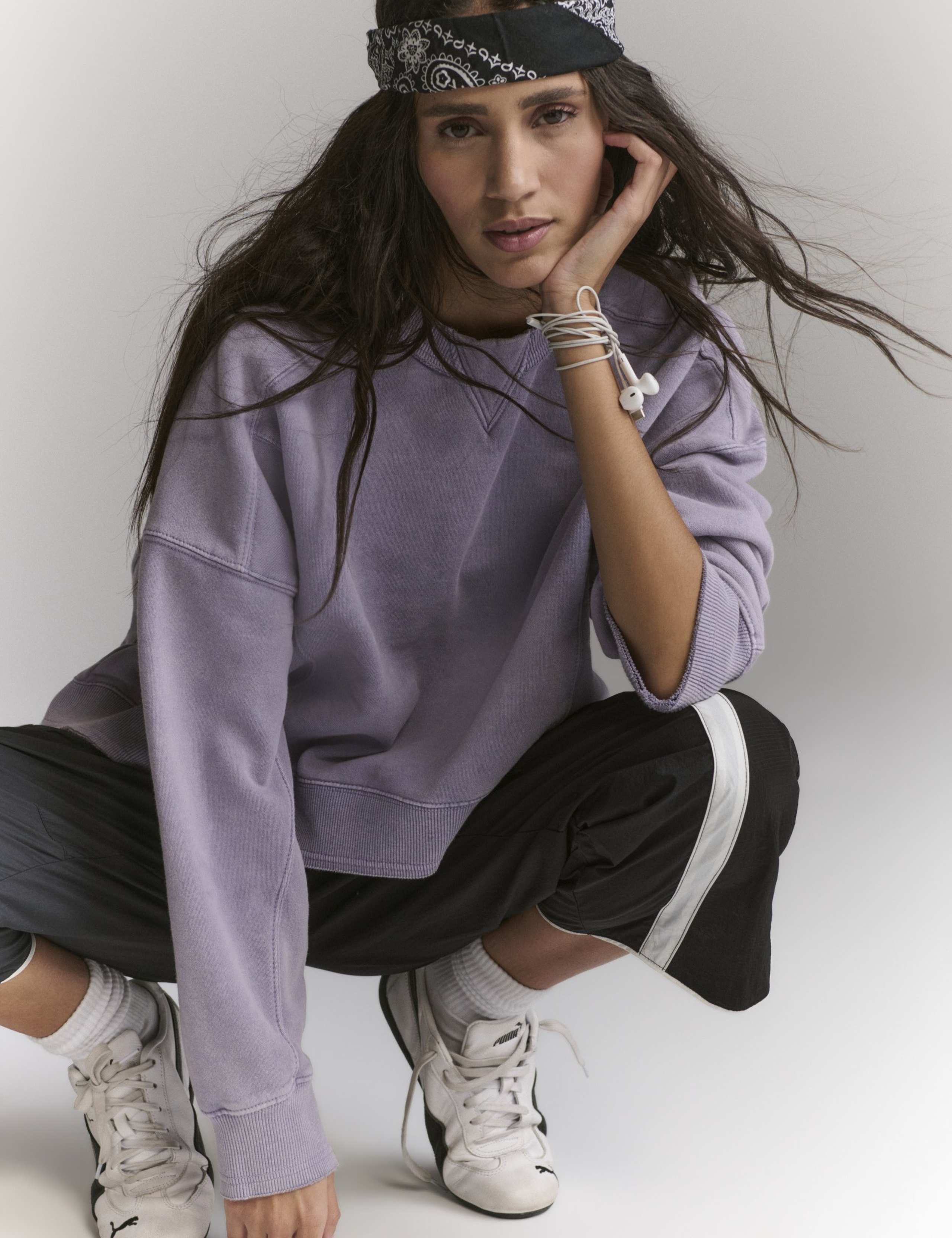Intercept Cotton Rich Cropped Sweatshirt 4 of 4