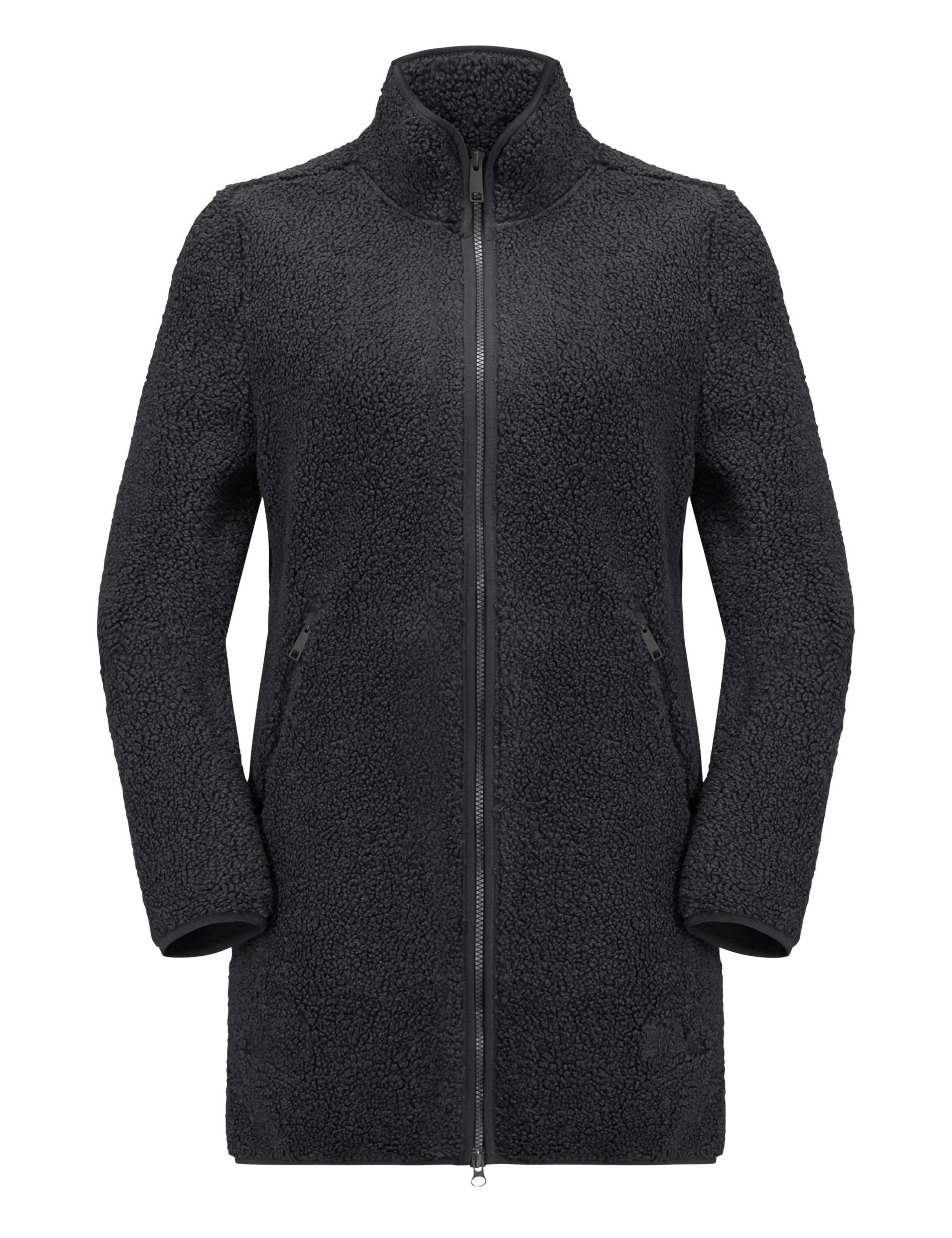 High Curl High Neck Longline Fleece Jacket 2 of 4