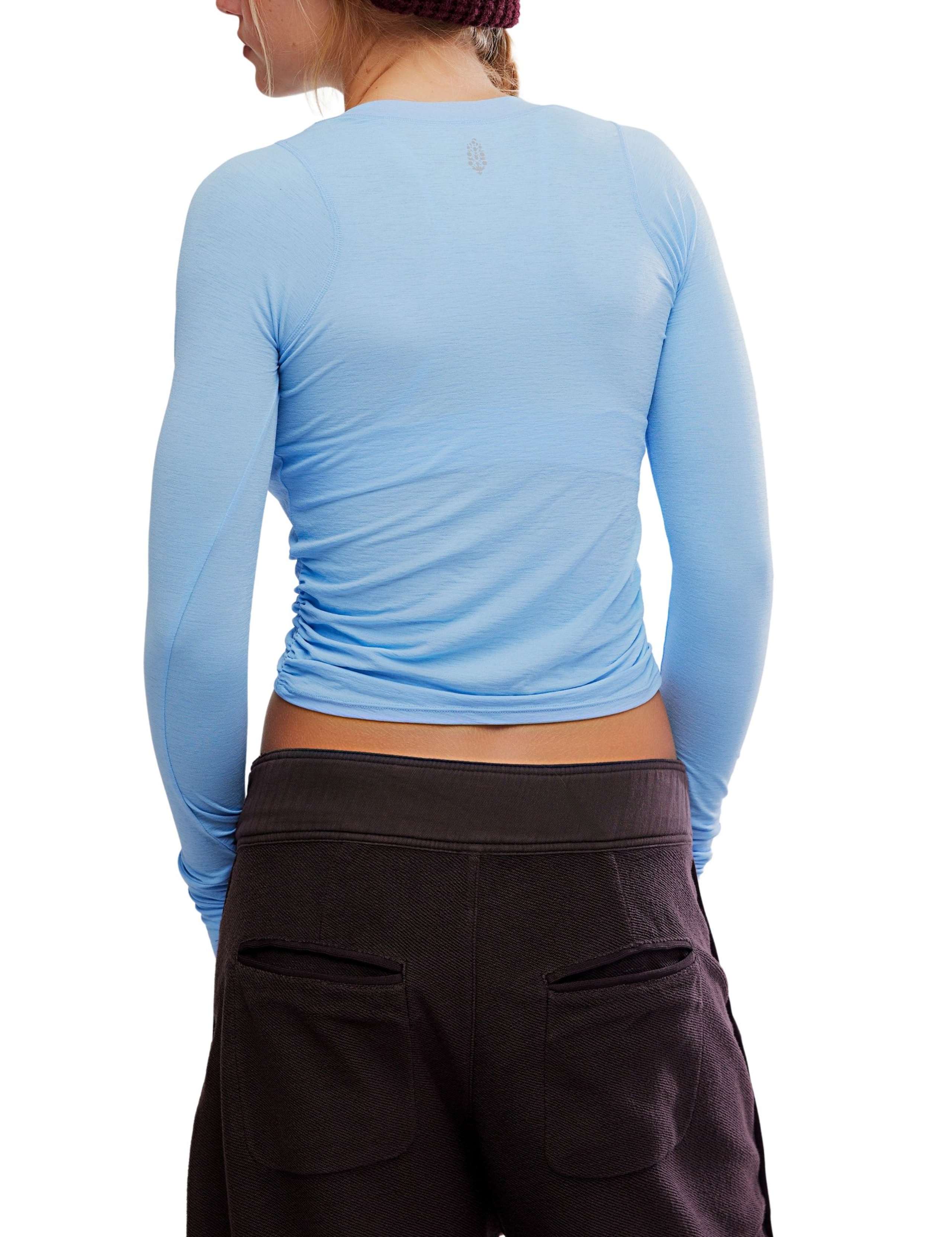 Tempo Ruched Long Sleeve Crop Top 3 of 6