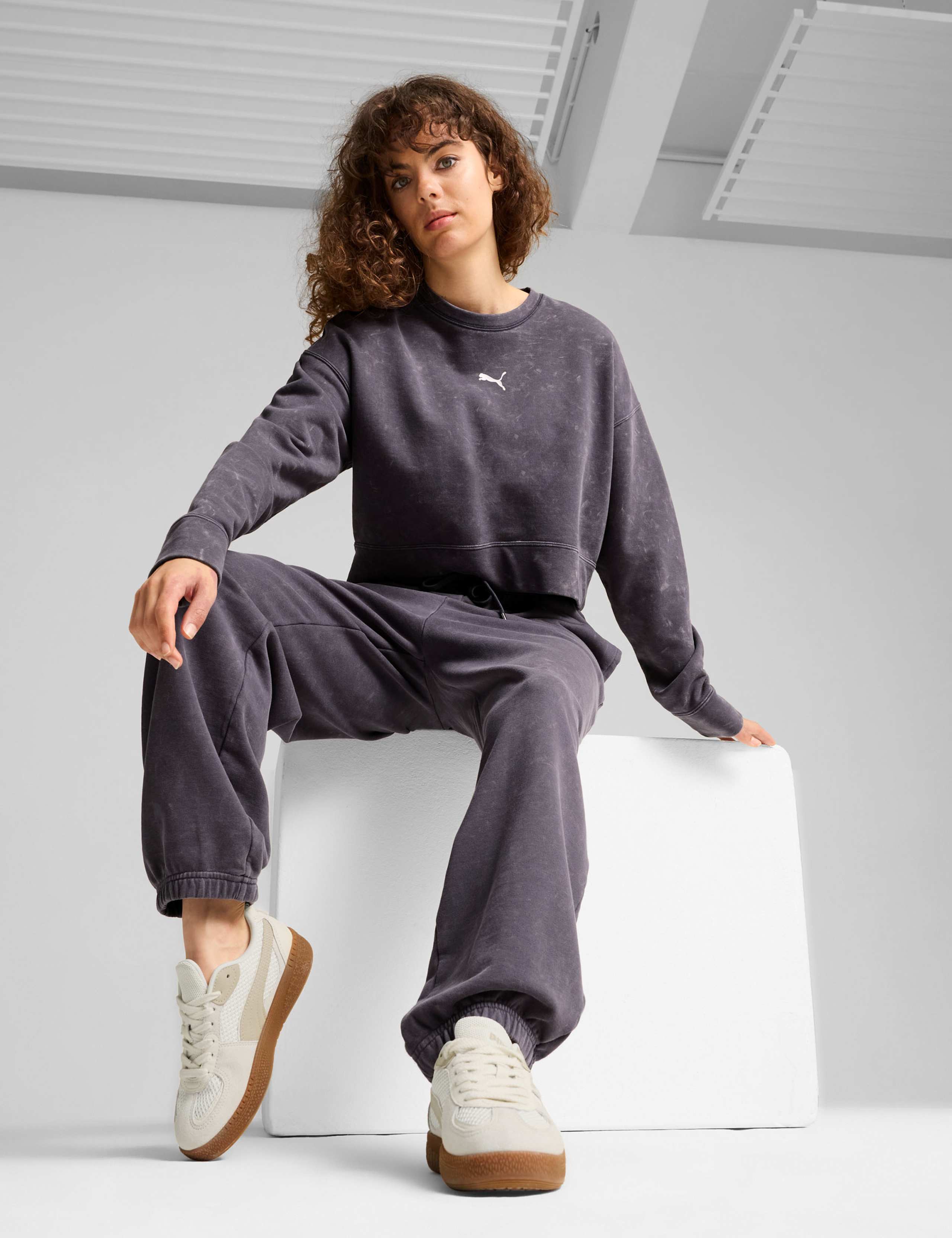 Dare To Relaxed Pure Cotton Crop Sweatshirt 4 of 6