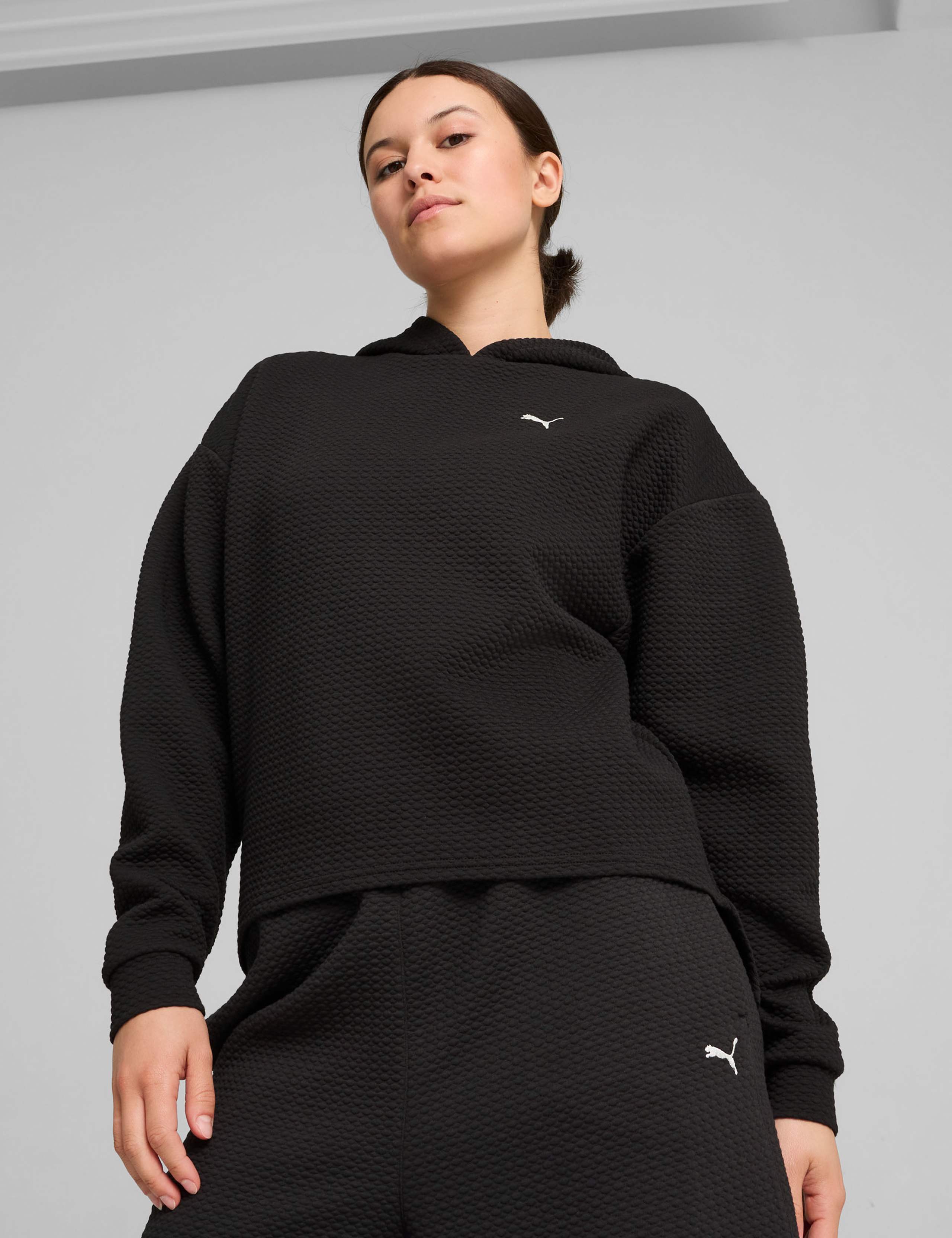 Q4 Studio Cotton Blend Textured Hoodie 4 of 8