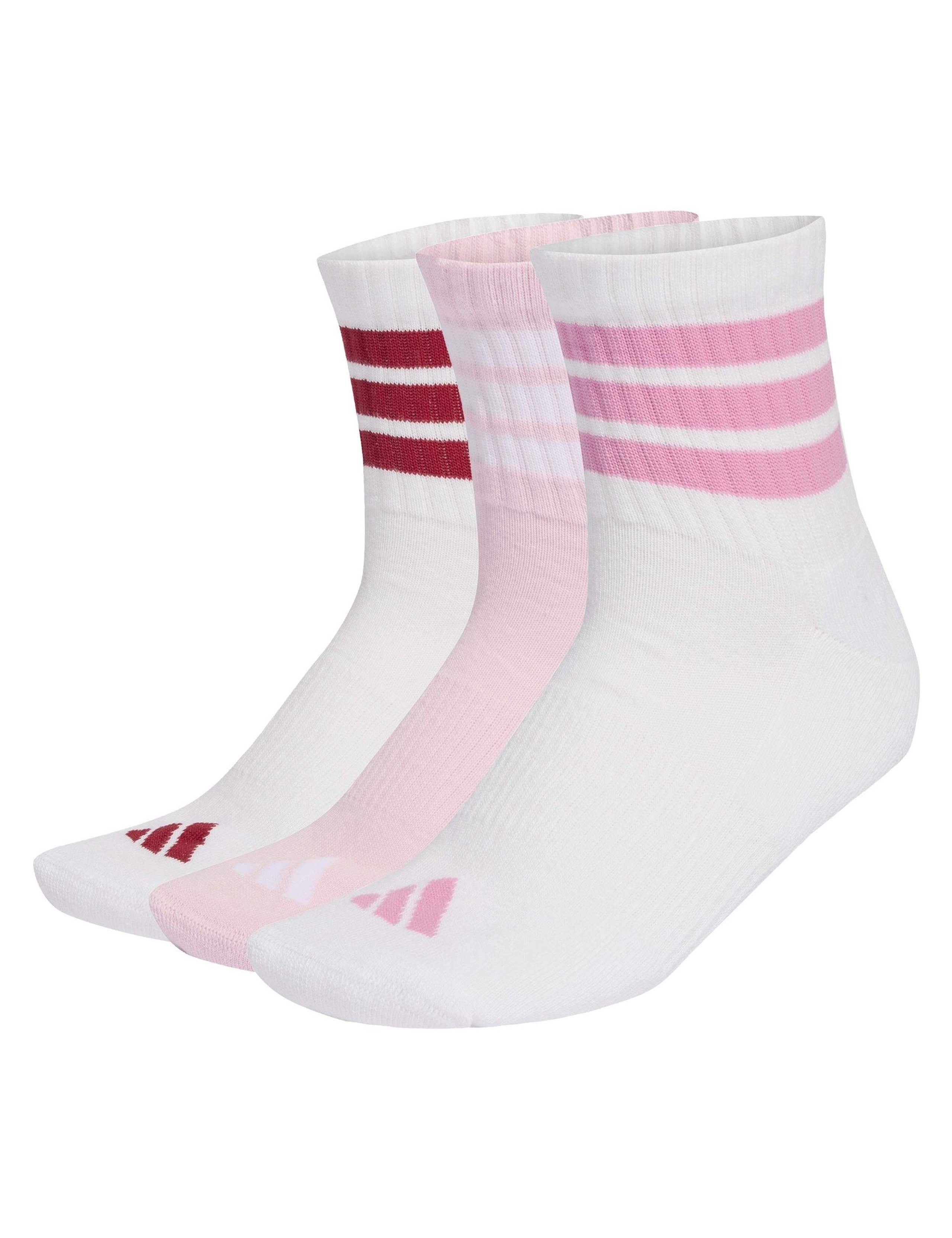 3 Pack Cotton Rich Cushioned Mid Cut Socks 1 of 3