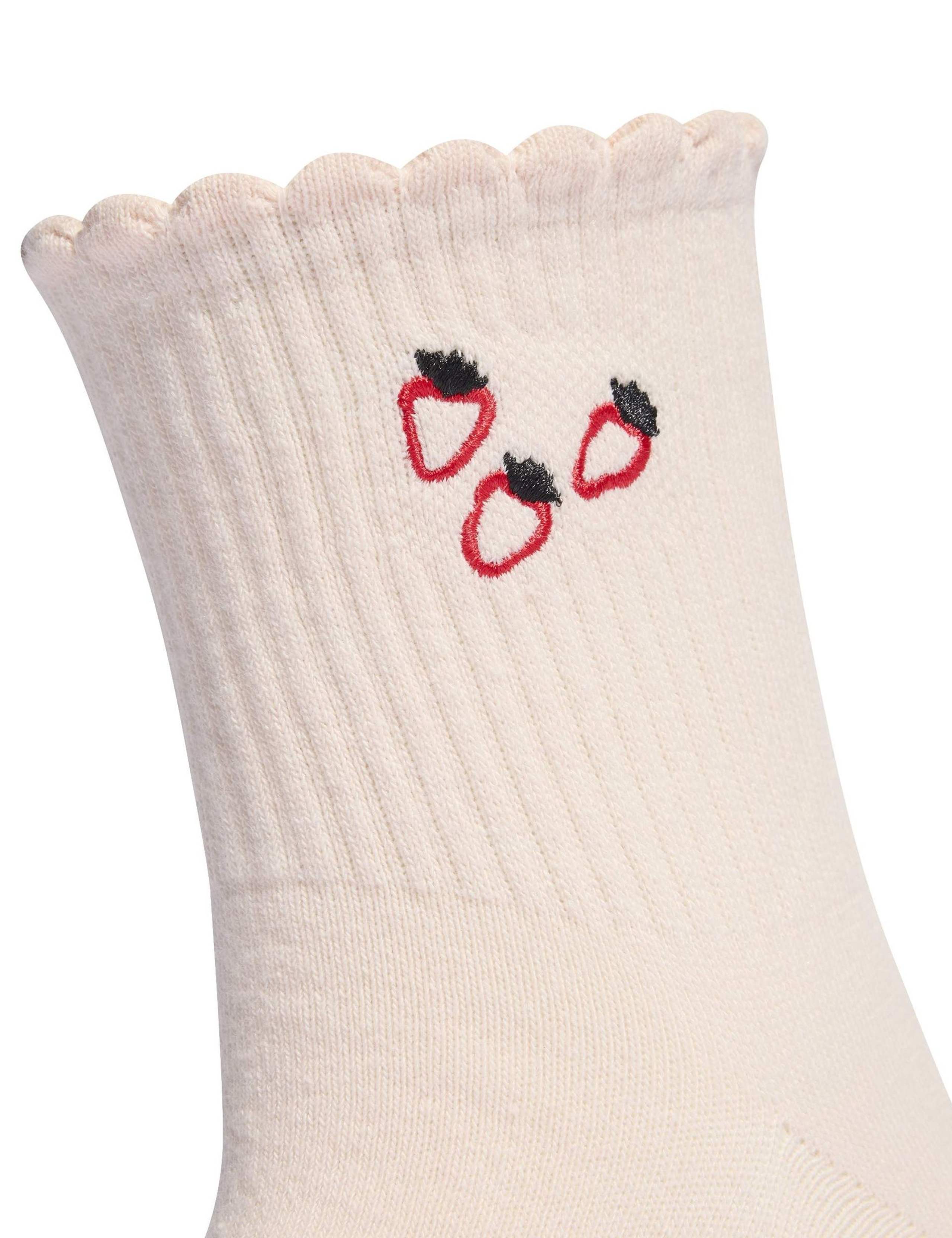 3 Pack Cotton Rich Embroidered Ankle Socks 3 of 3