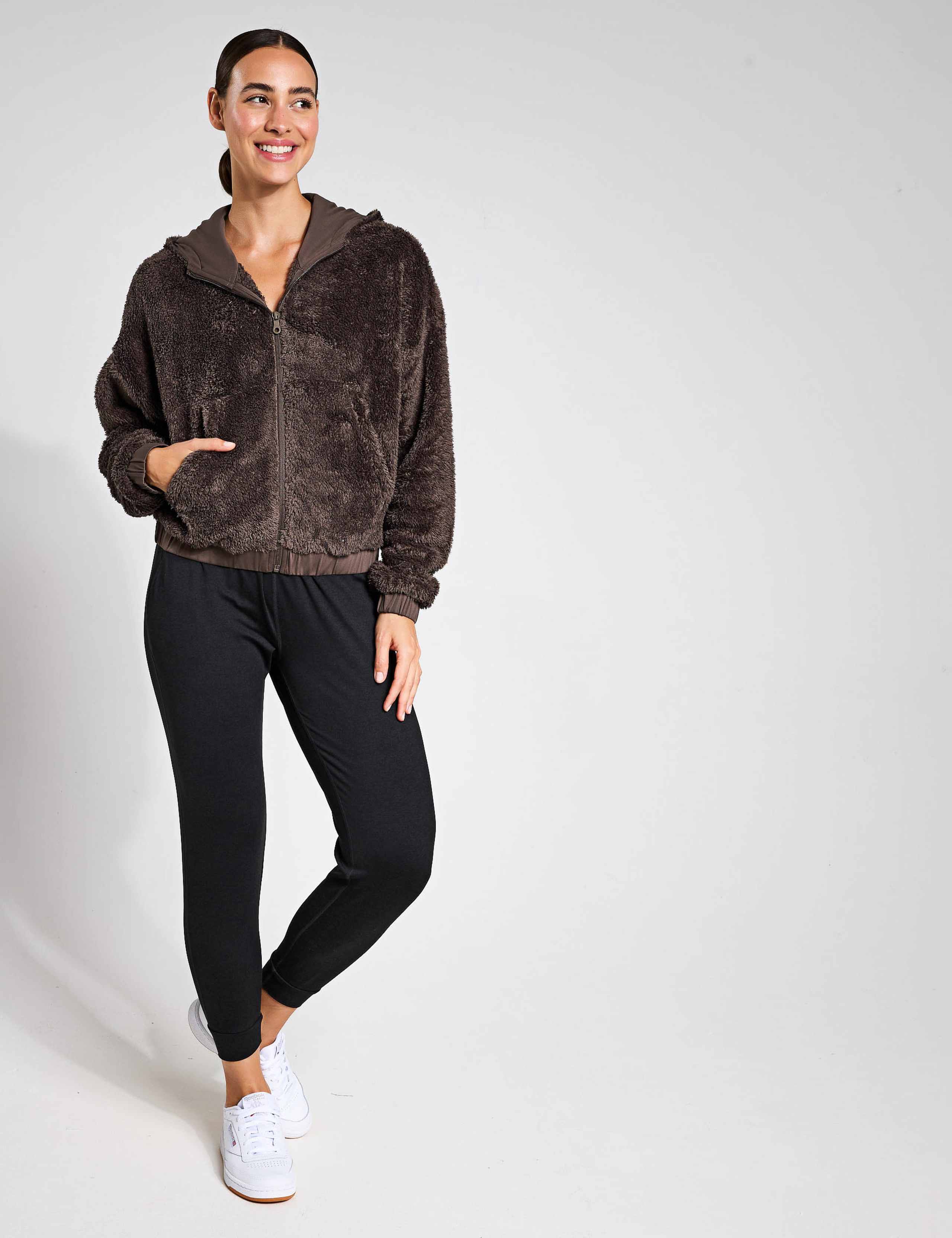 Fleece Hooded Bomber Jacket 5 of 5