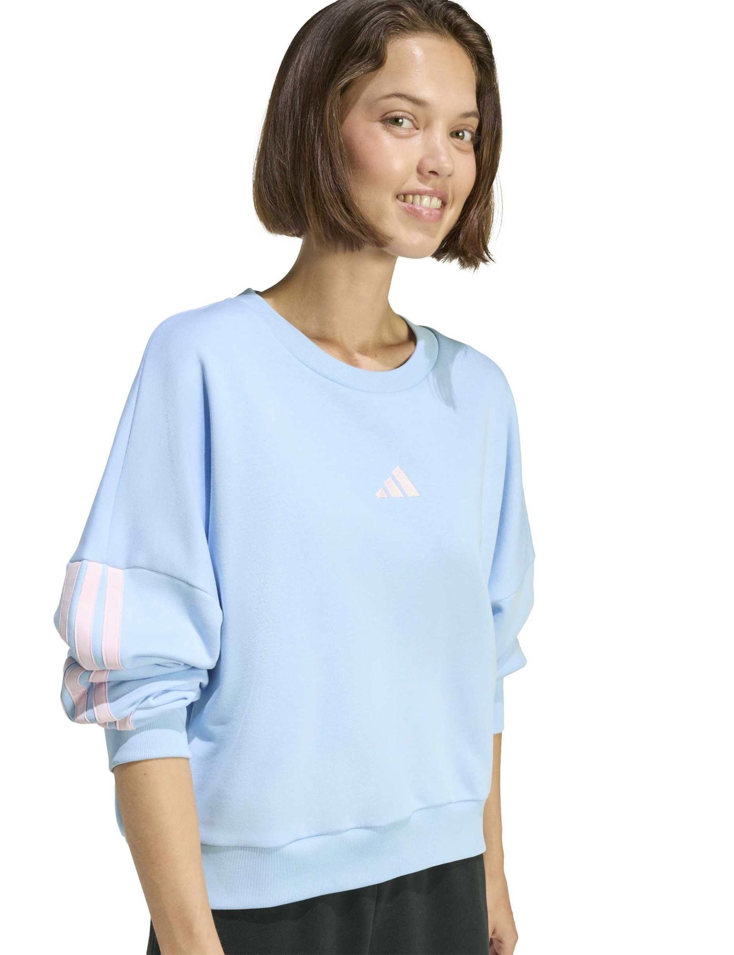 3 Stripes Cotton Rich Relaxed Sweatshirt 3 of 6