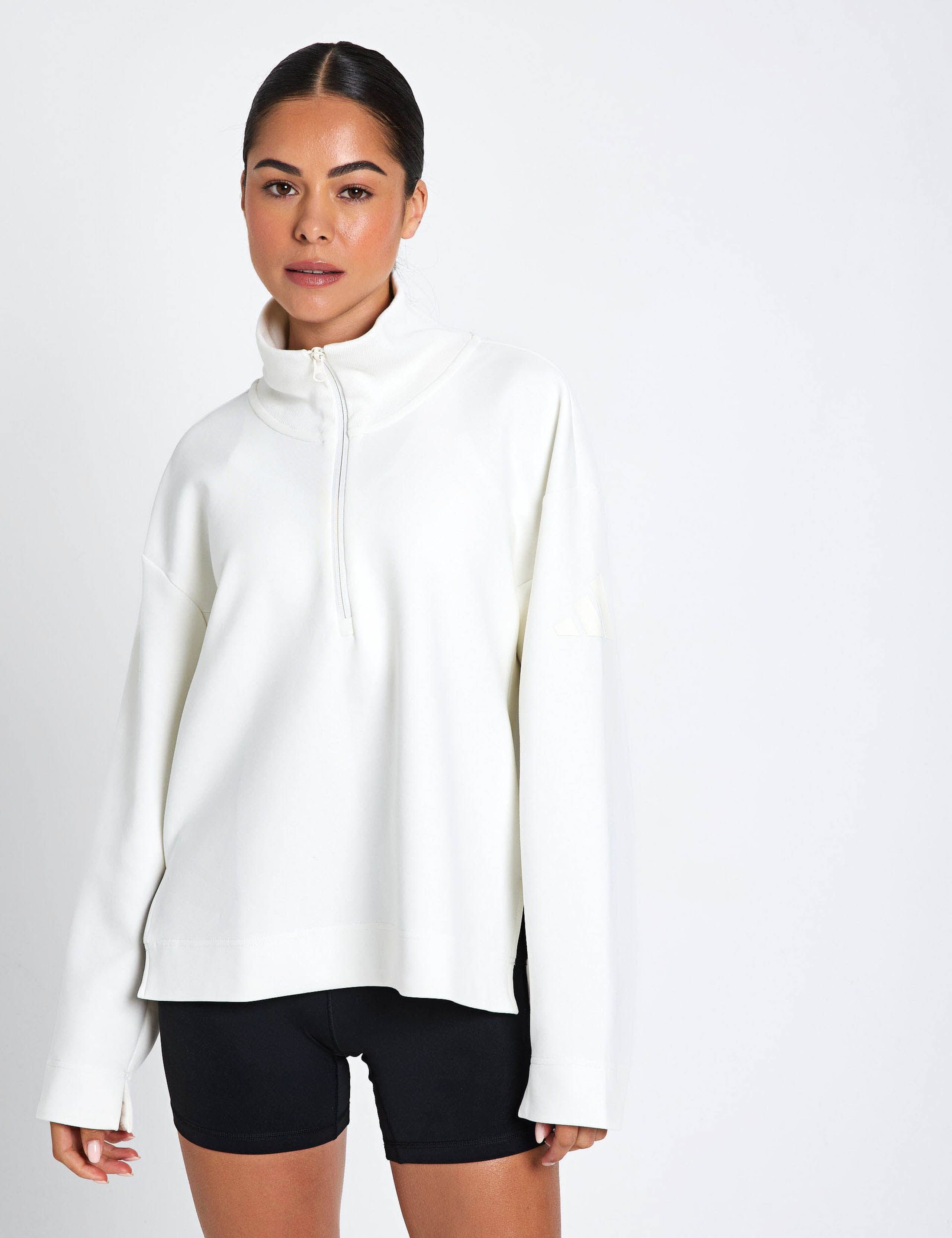 Soft Lux Quarter-Zip Sweatshirt with Modal 1 of 5