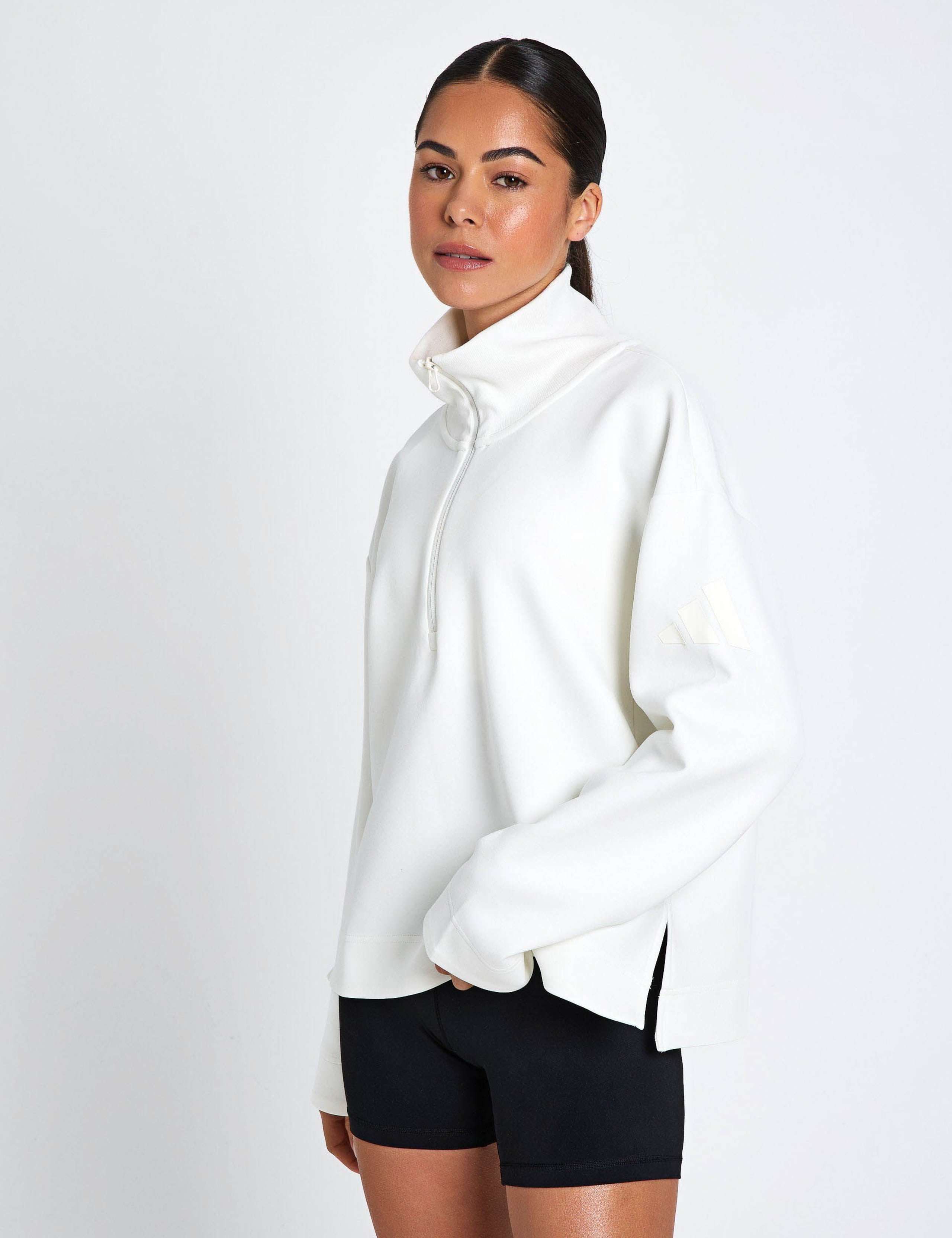 Soft Lux Quarter-Zip Sweatshirt with Modal 4 of 5