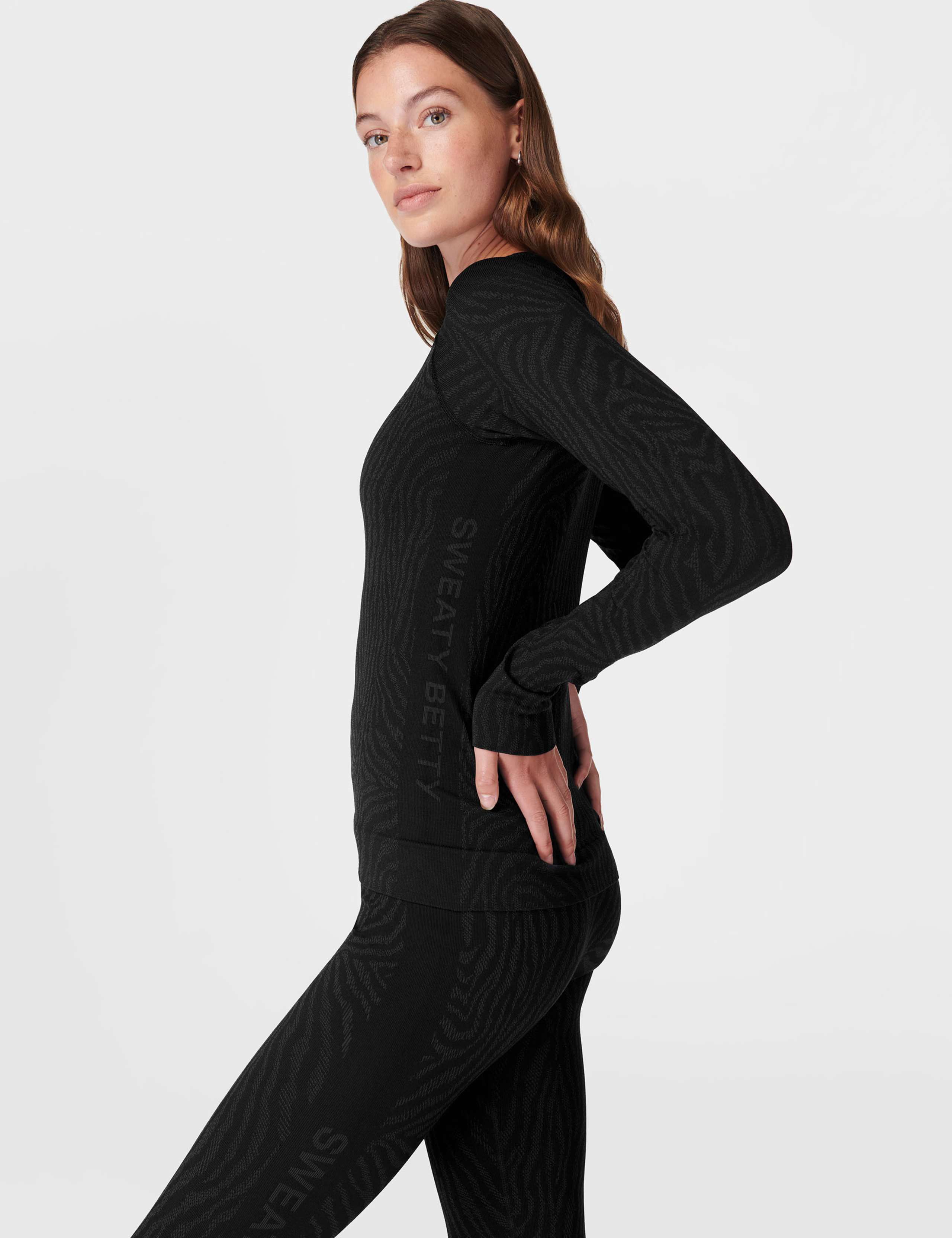 Animal Print Crew Neck Base Layer Top 4 of 6