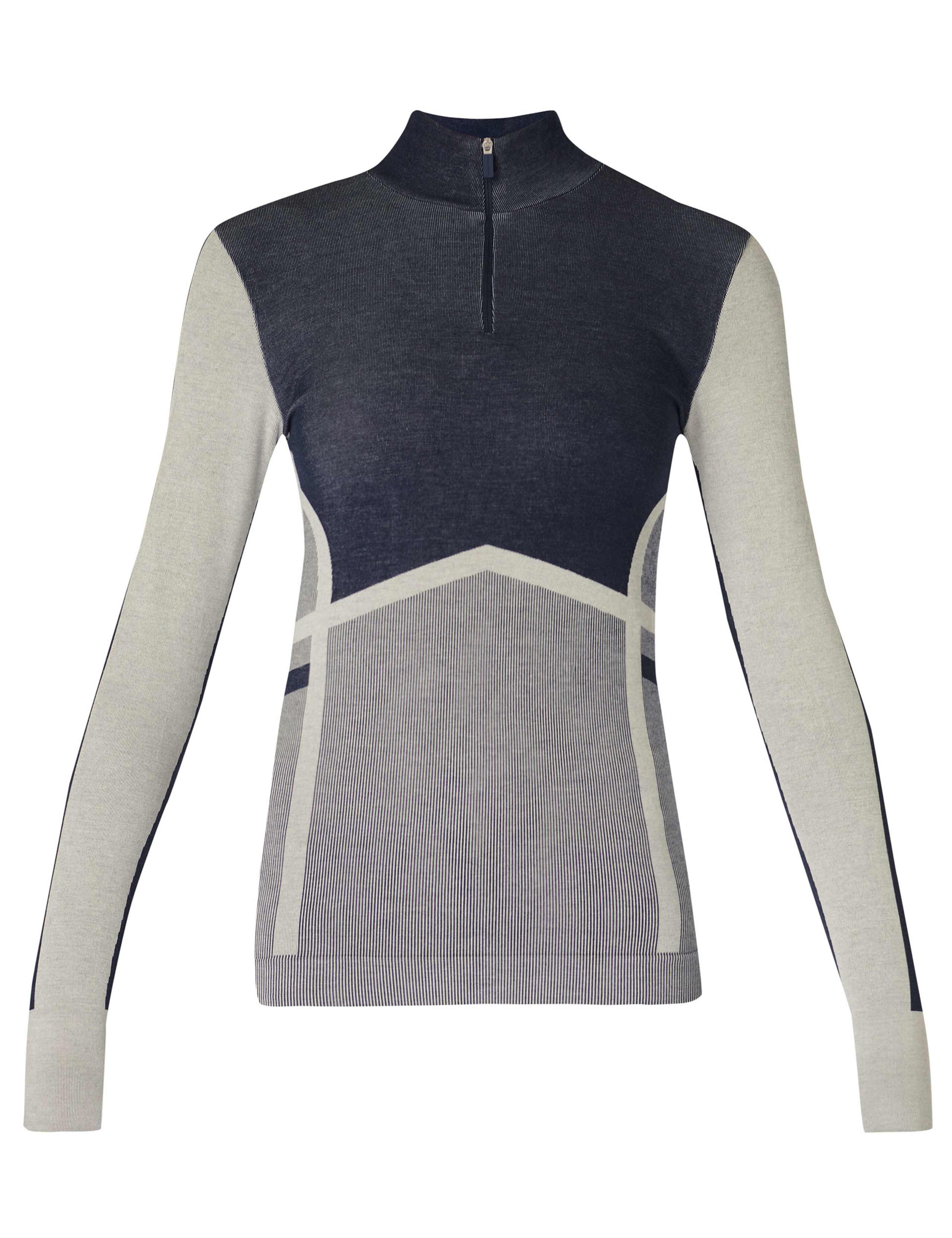 Modal Rich Chevron Half Zip Base Layer Top 2 of 6
