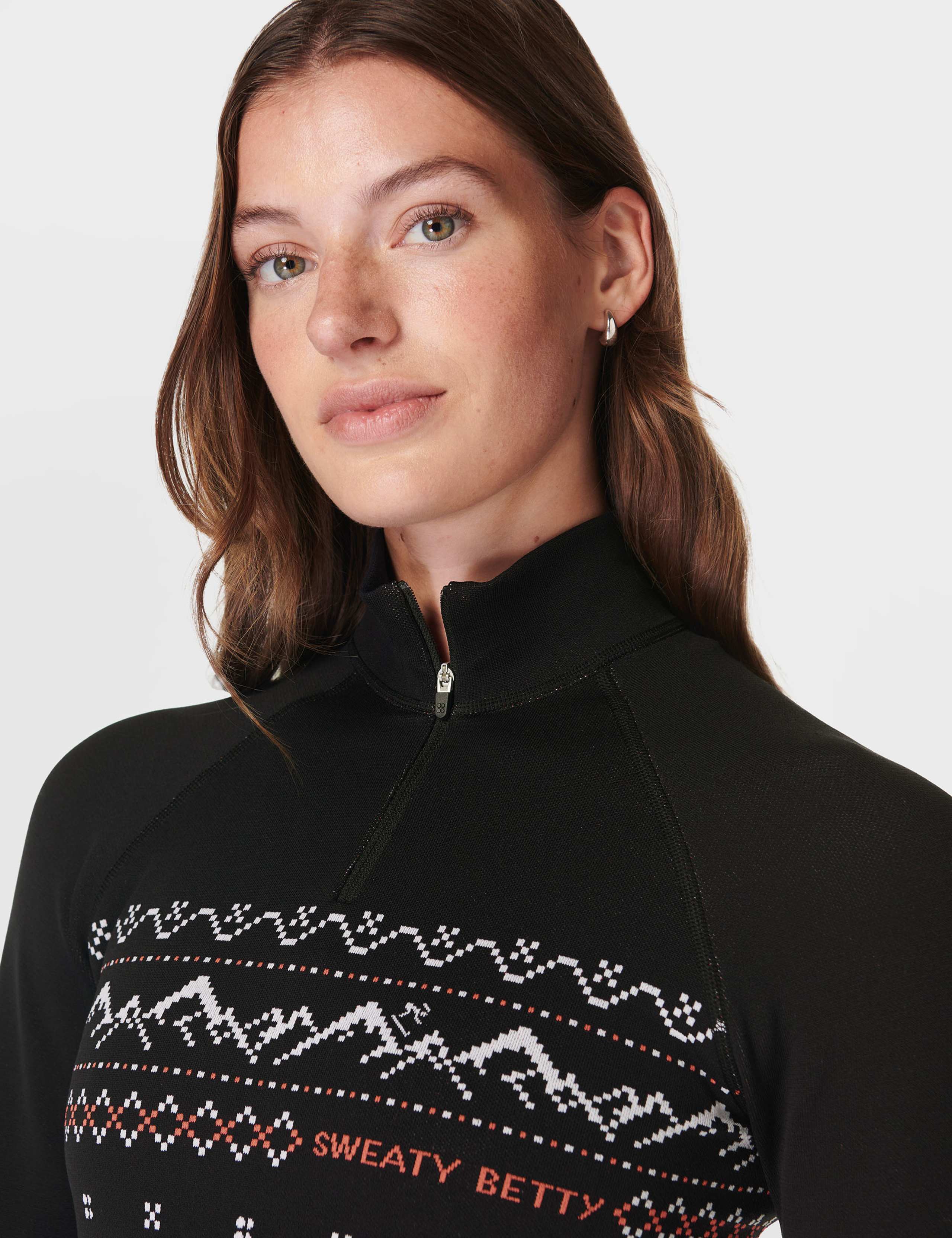 Alpine Betty Jacquard Half Zip Base Layer Top 4 of 6