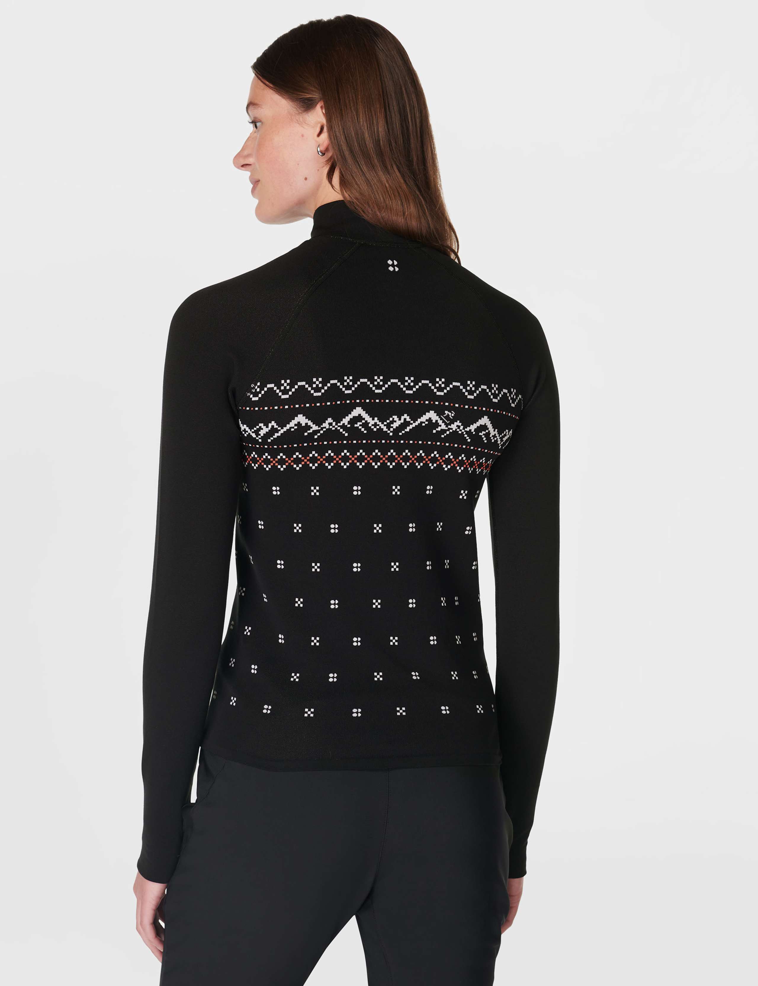 Alpine Betty Jacquard Half Zip Base Layer Top 5 of 6