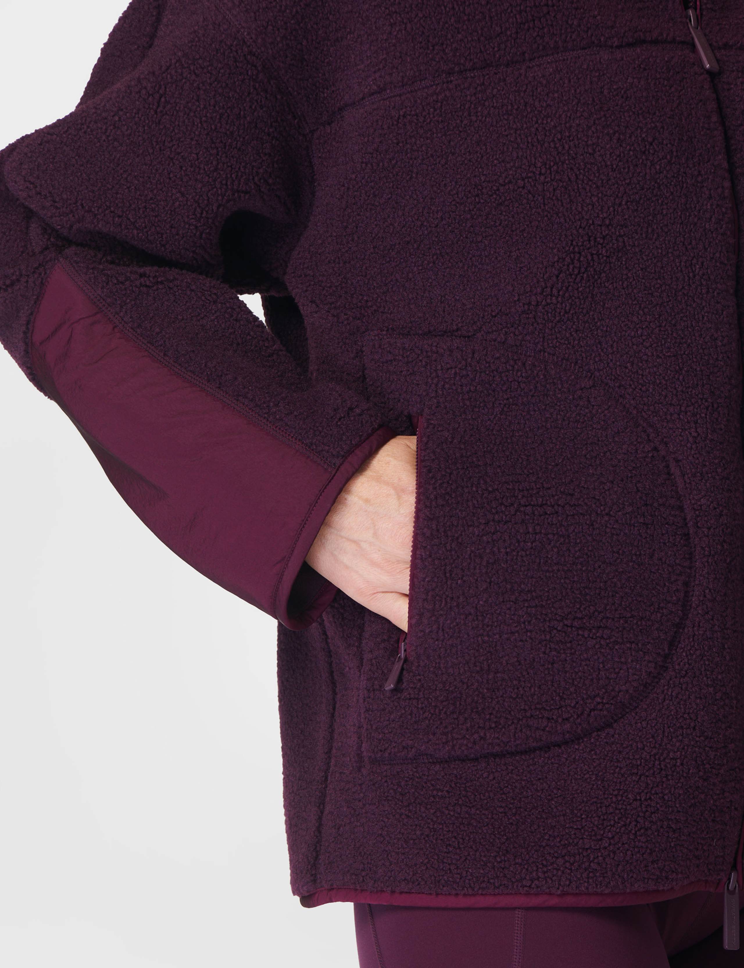 Plush Textured Zip Up Fleece Jacket 5 of 6