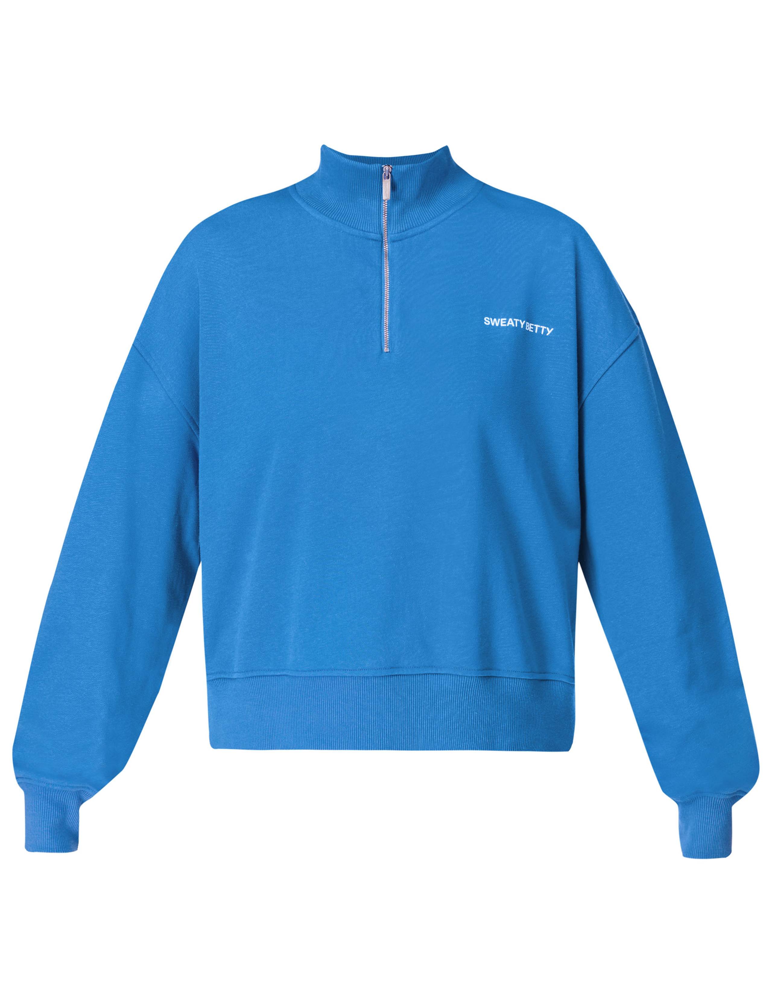 Revive Cotton Rich Half Zip Crop Sweatshirt 2 of 7