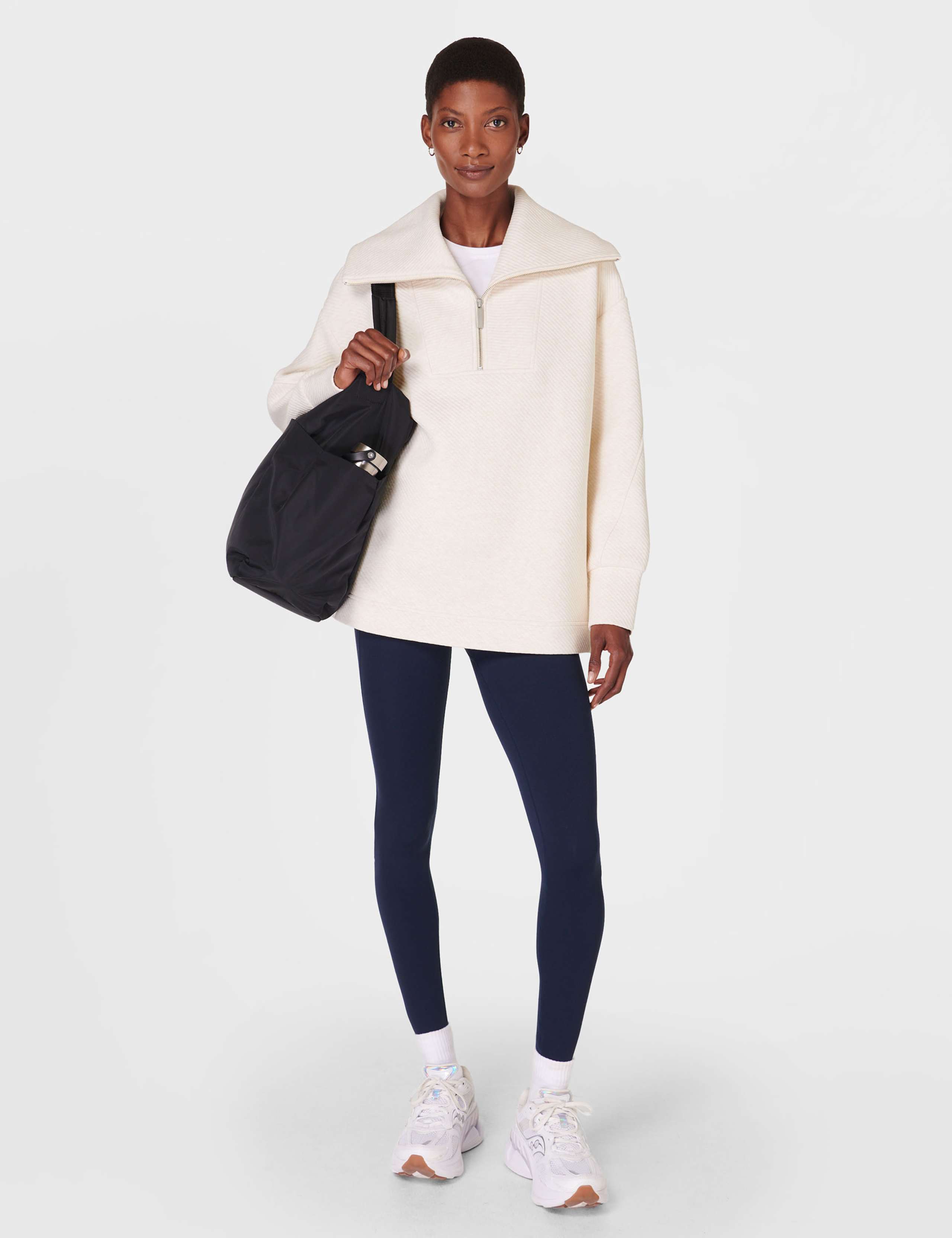 Radiant Ribbed Collared Half Zip Sweatshirt 3 of 6