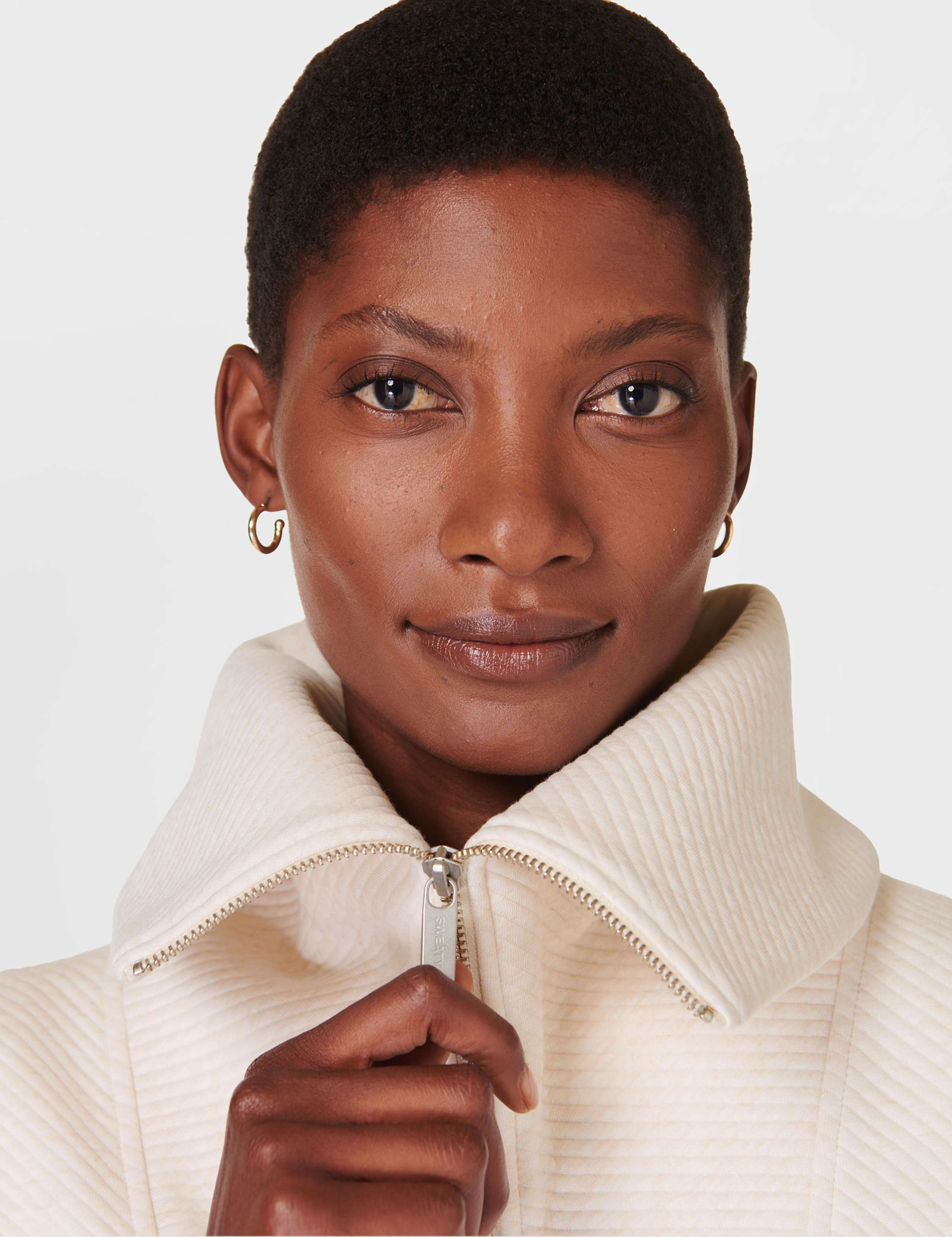 Radiant Ribbed Collared Half Zip Sweatshirt 5 of 6