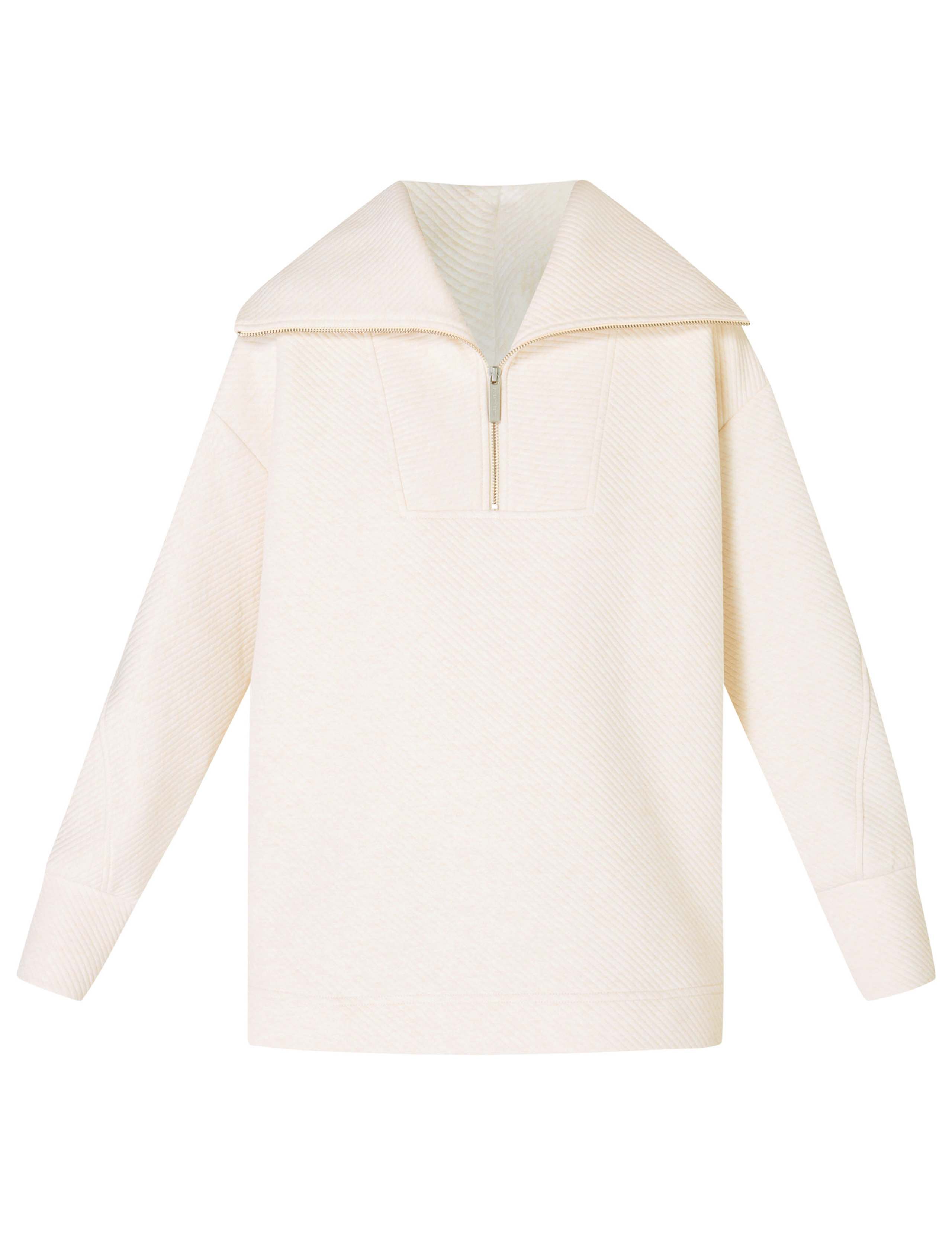 Radiant Ribbed Collared Half Zip Sweatshirt 2 of 6