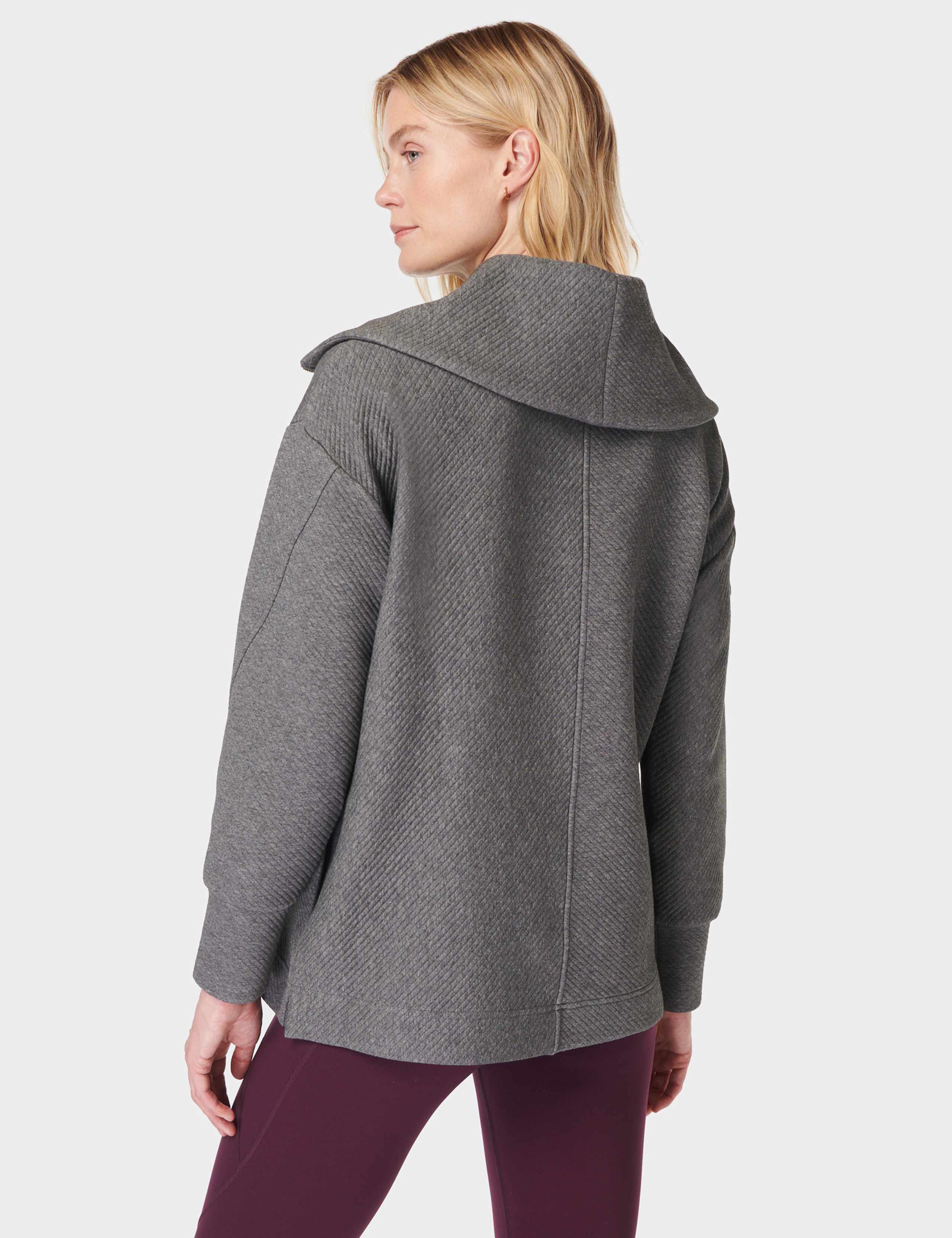 Radiant Ribbed Collared Half Zip Sweatshirt 4 of 6