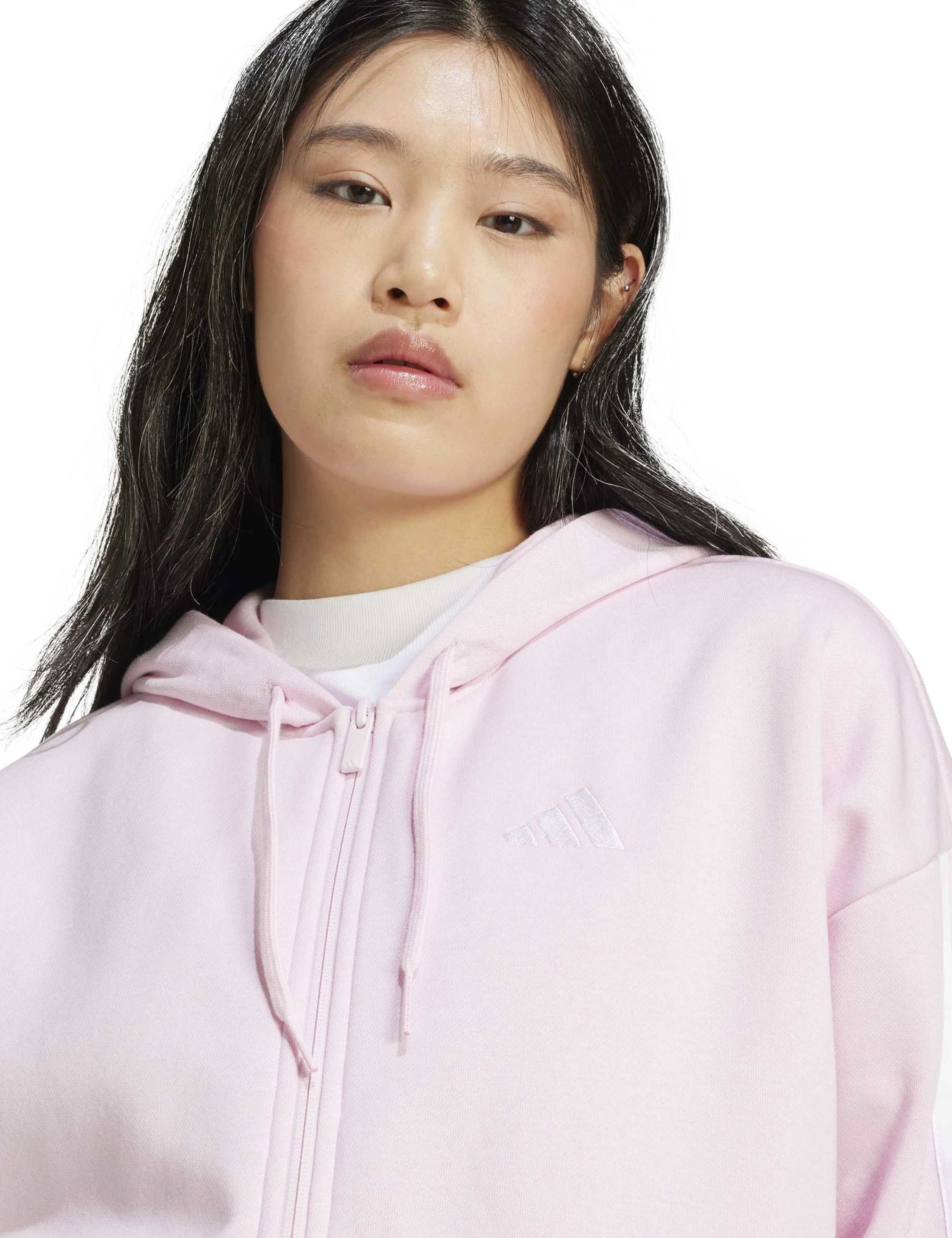 3 Stripes Cotton Rich Fleece Zip Up Hoodie 5 of 6