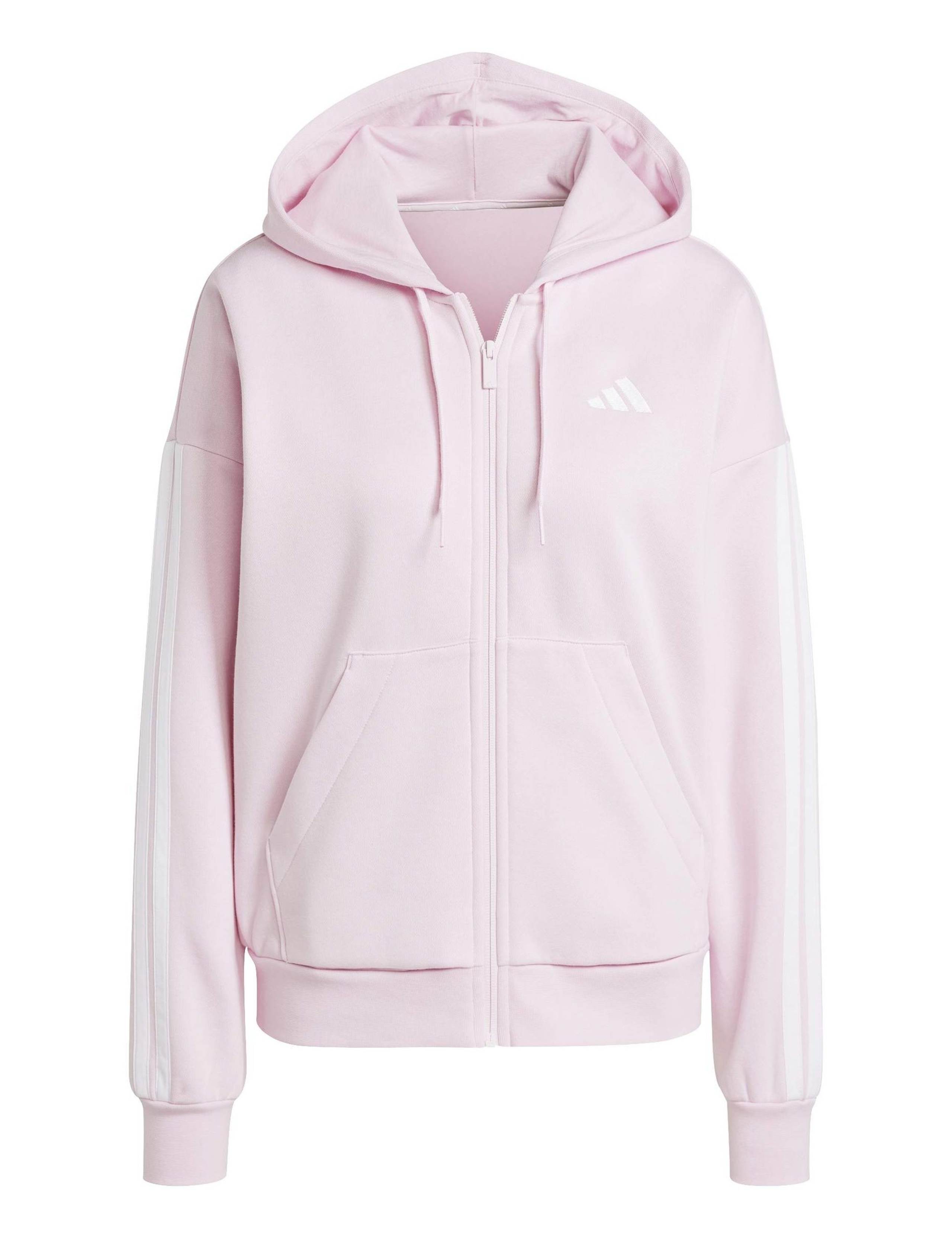 3 Stripes Cotton Rich Fleece Zip Up Hoodie 2 of 6