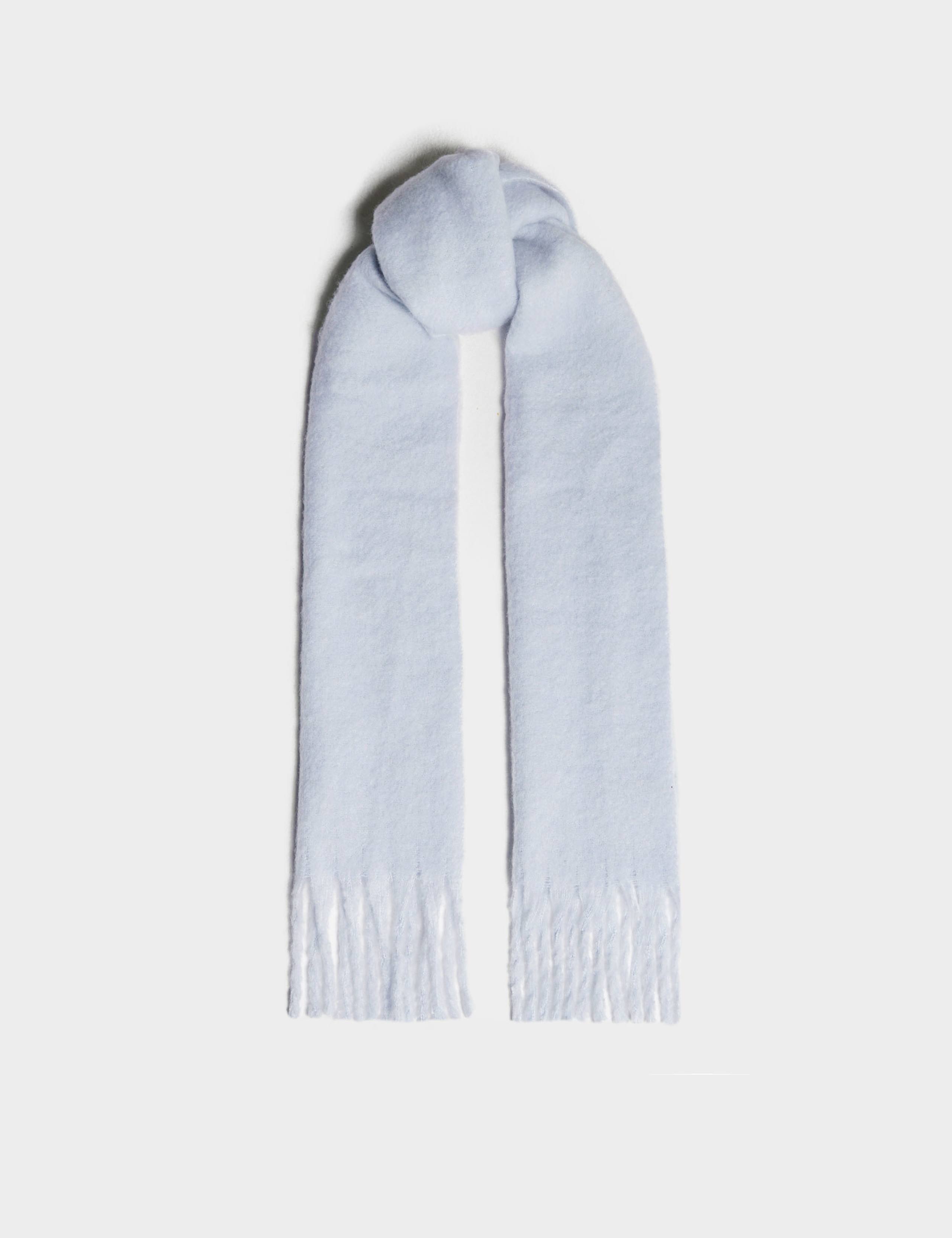 Soft Cloud Knitted Tassel Scarf 4 of 4